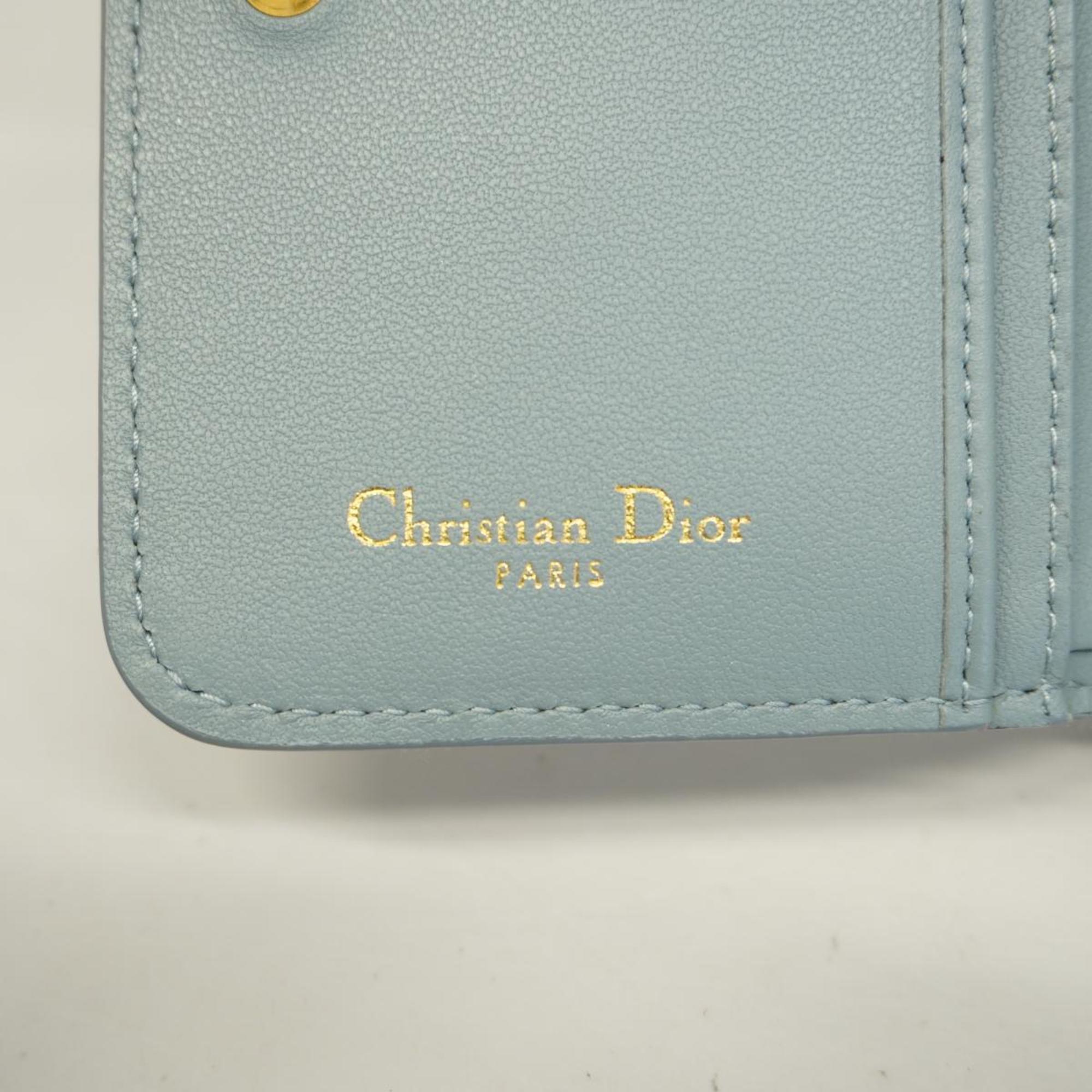 クリスチャン・ディオール(Christian Dior) クリスチャンディオール 財布 カナージュ レザー ライトブルー レディース | eLADY  Globazone