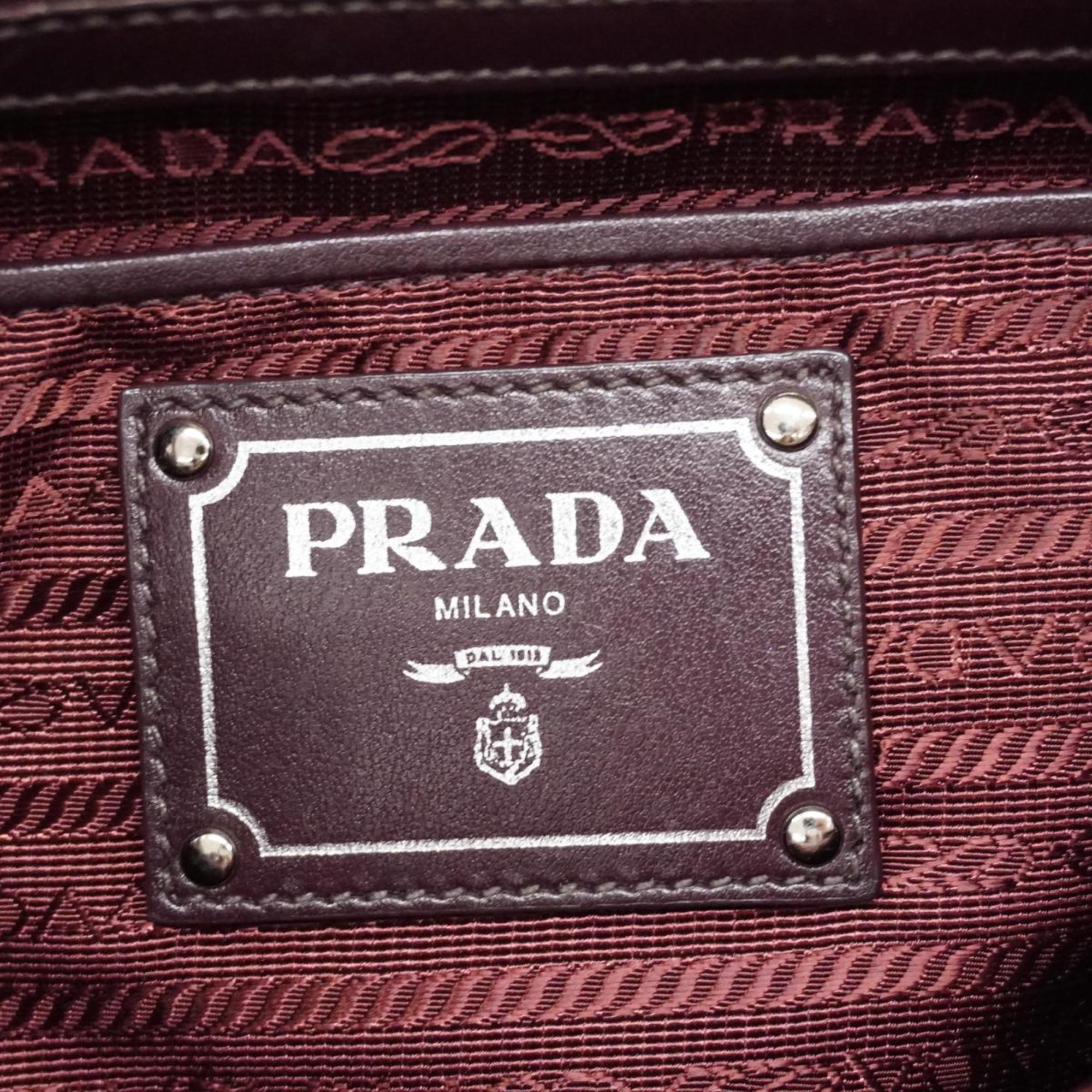 プラダ(Prada) プラダ ハンドバッグ ナイロン ボルドー   レディース
