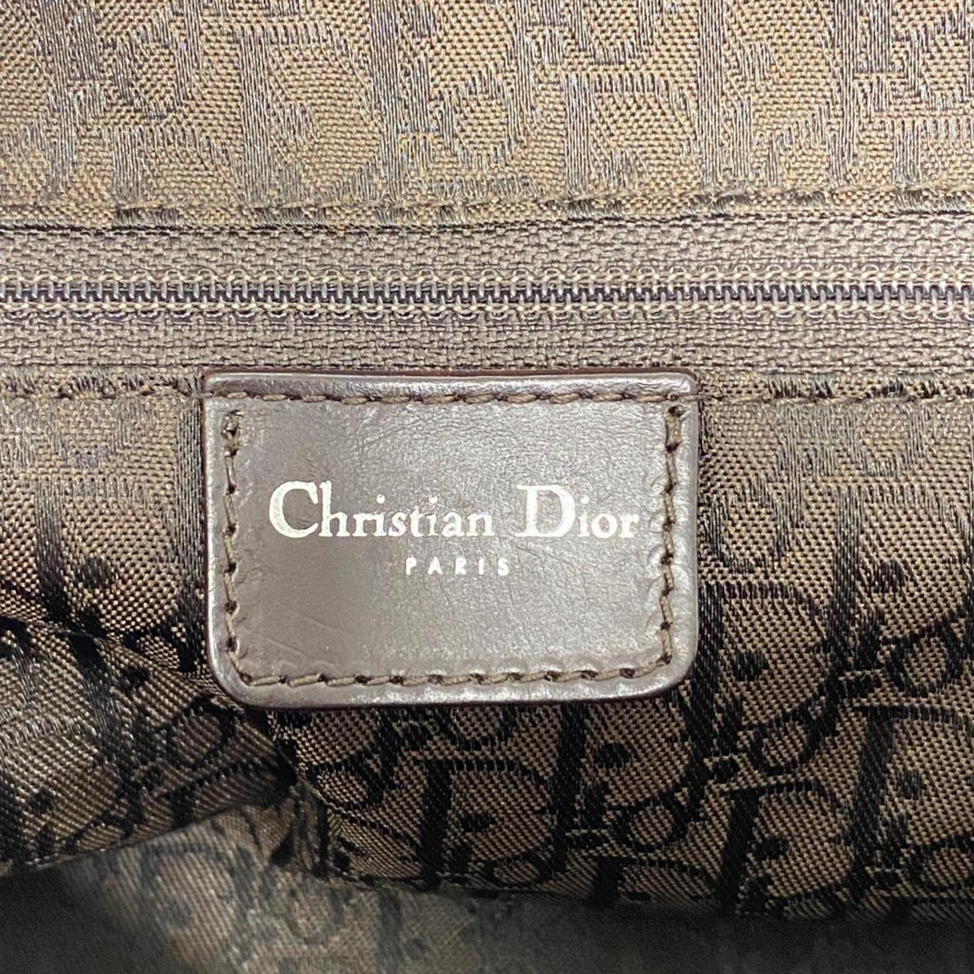 クリスチャン・ディオール(Christian Dior) クリスチャンディオール ハンドバッグ カナージュ レザー キャメル   レディース