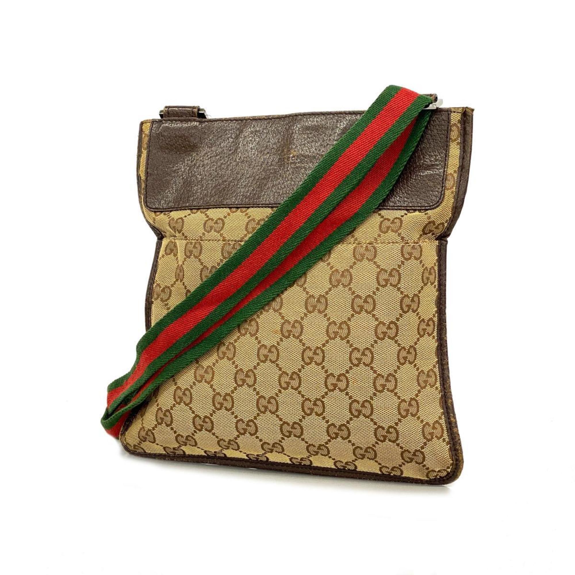 グッチ(Gucci) グッチ ショルダーバッグ GGキャンバス シェリーライン 27639 キャンバス ブラウン メンズ レディース | eLADY  Globazone