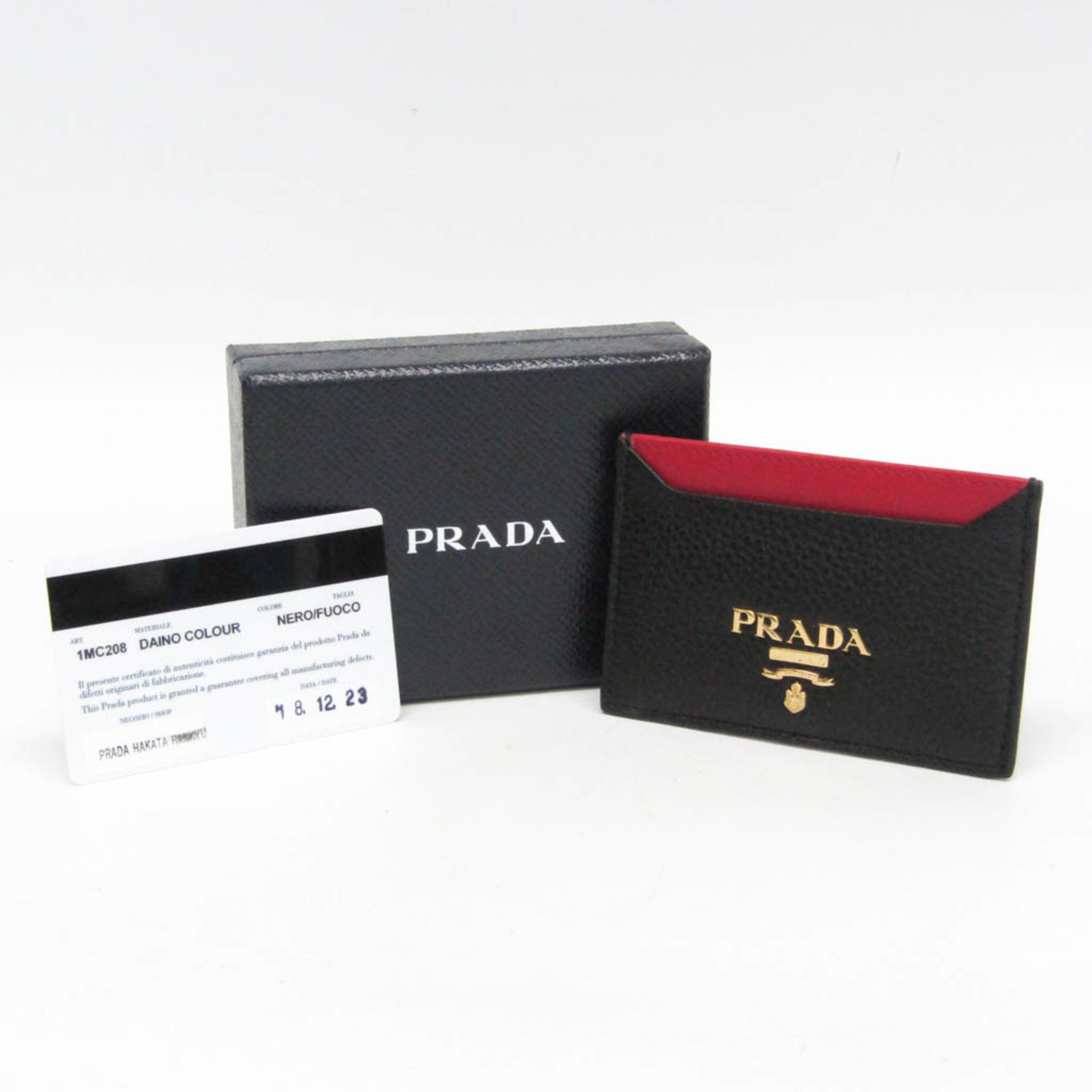プラダ(Prada) DAINO COLOUR 1MC208 レザー カードケース ブラック