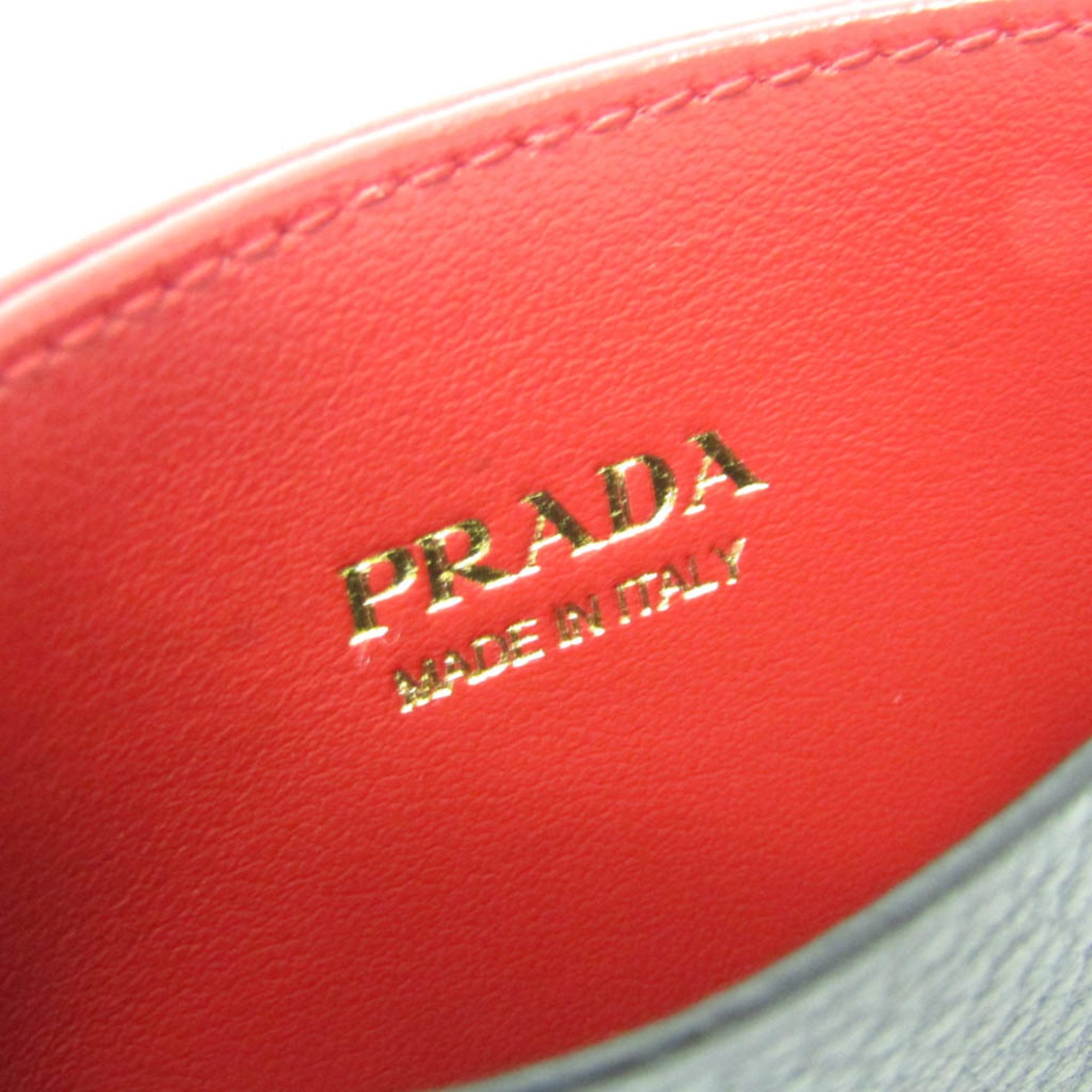 プラダ(Prada) DAINO COLOUR 1MC208 レザー カードケース ブラック,レッド