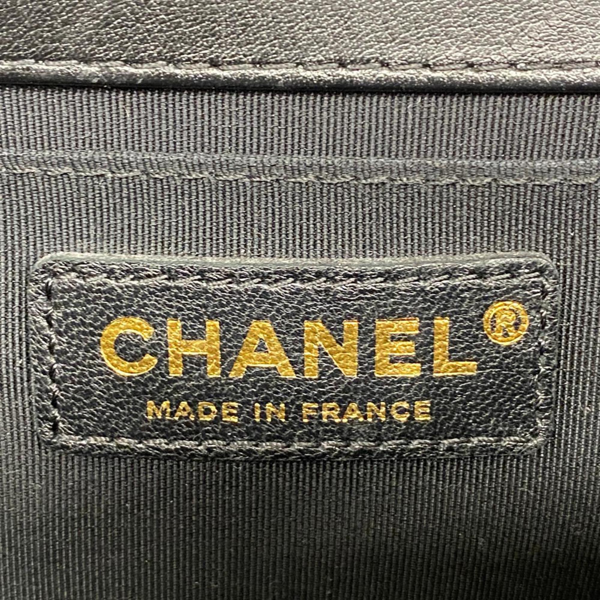 シャネル(Chanel) シャネル ハンドバッグ ボーイシャネル チェーンショルダー ラムスキン ブラック   レディース