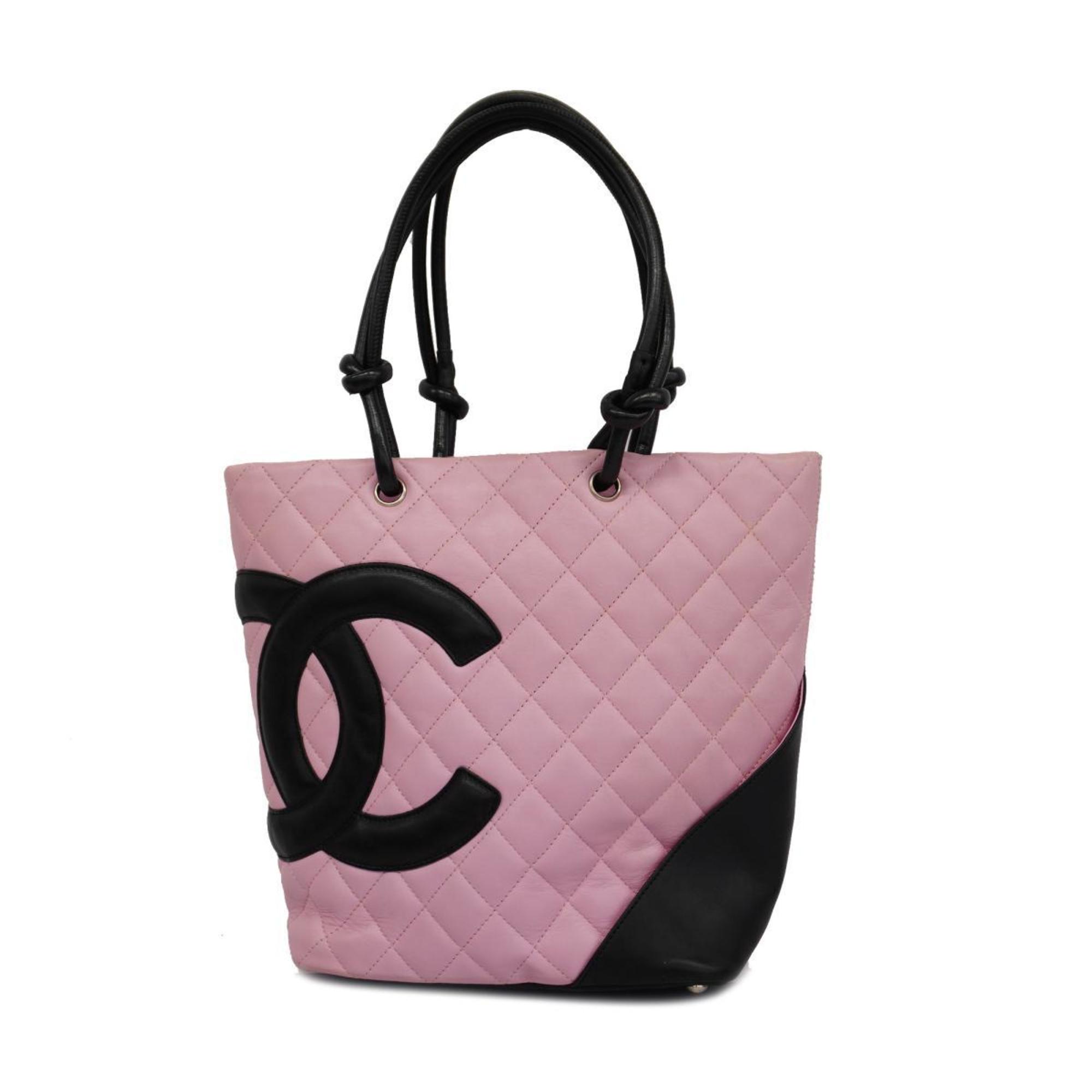 シャネル(Chanel) シャネル トートバッグ カンボン ラムスキン ブラック ピンク レディース | eLADY Globazone