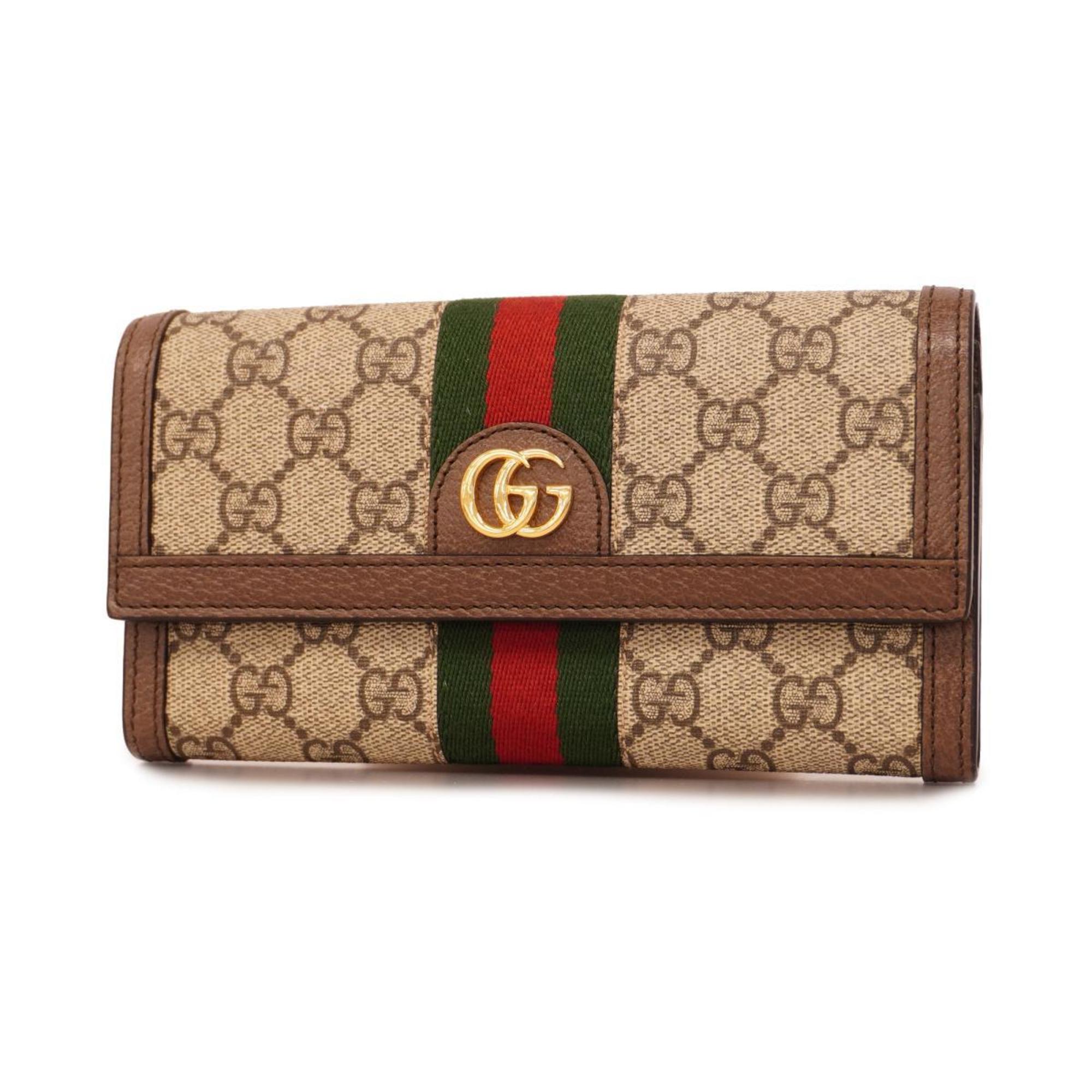 グッチ(Gucci) グッチ 長財布 オフィディア 523153 ブラウン メンズ ...