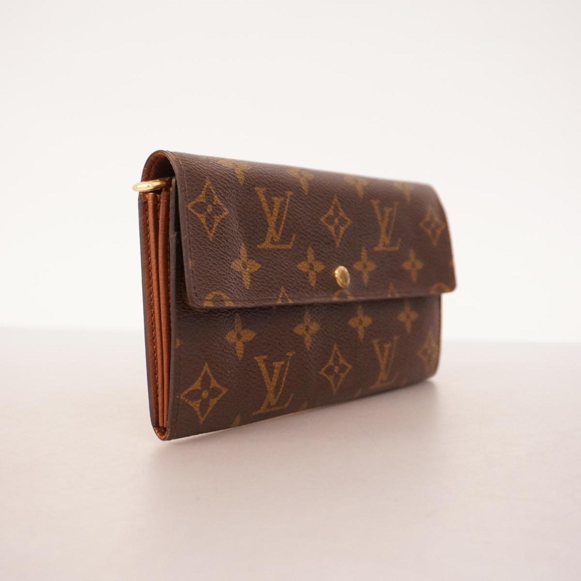 ルイ・ヴィトン(Louis Vuitton) ルイ・ヴィトン 長財布 モノグラム ポシェットポルトモネクレディ M61726 ブラウンメンズ レディース