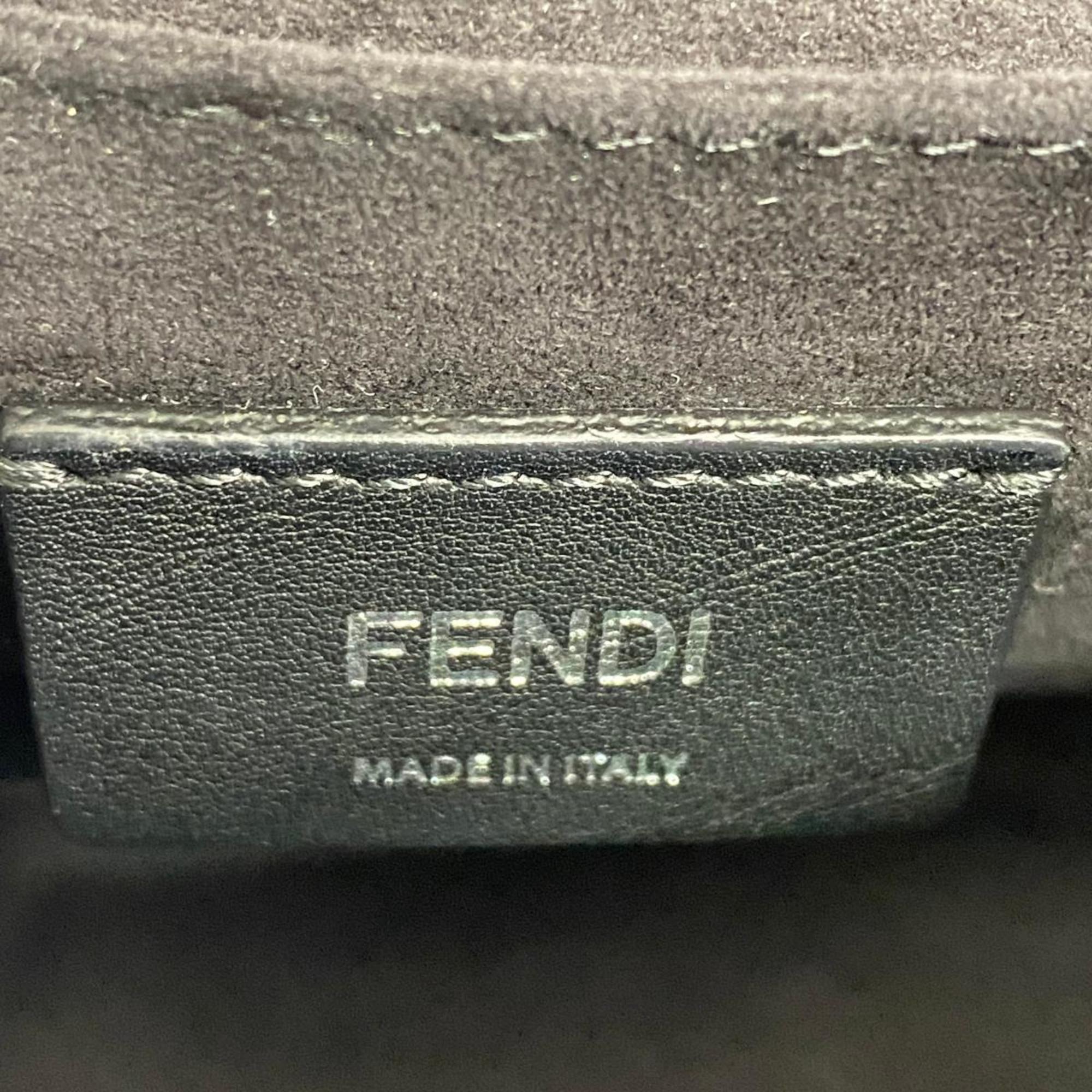 フェンディ(Fendi) フェンディ ショルダーバッグ キャナイ レザー ブラック マルチカラー   レディース