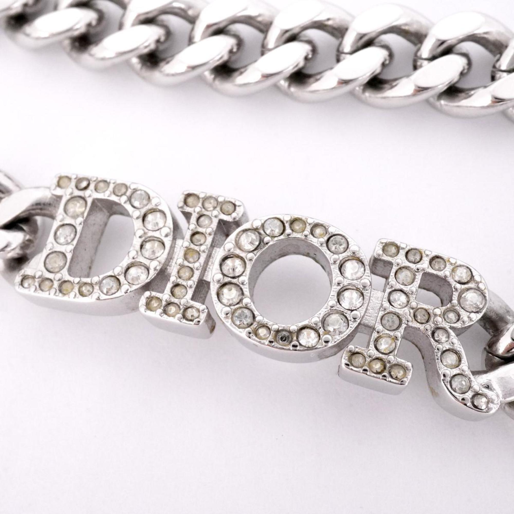 クリスチャン・ディオール(Christian Dior) クリスチャンディオール ネックレス ディオール ラインストーン メタル素材 シルバー  レディース