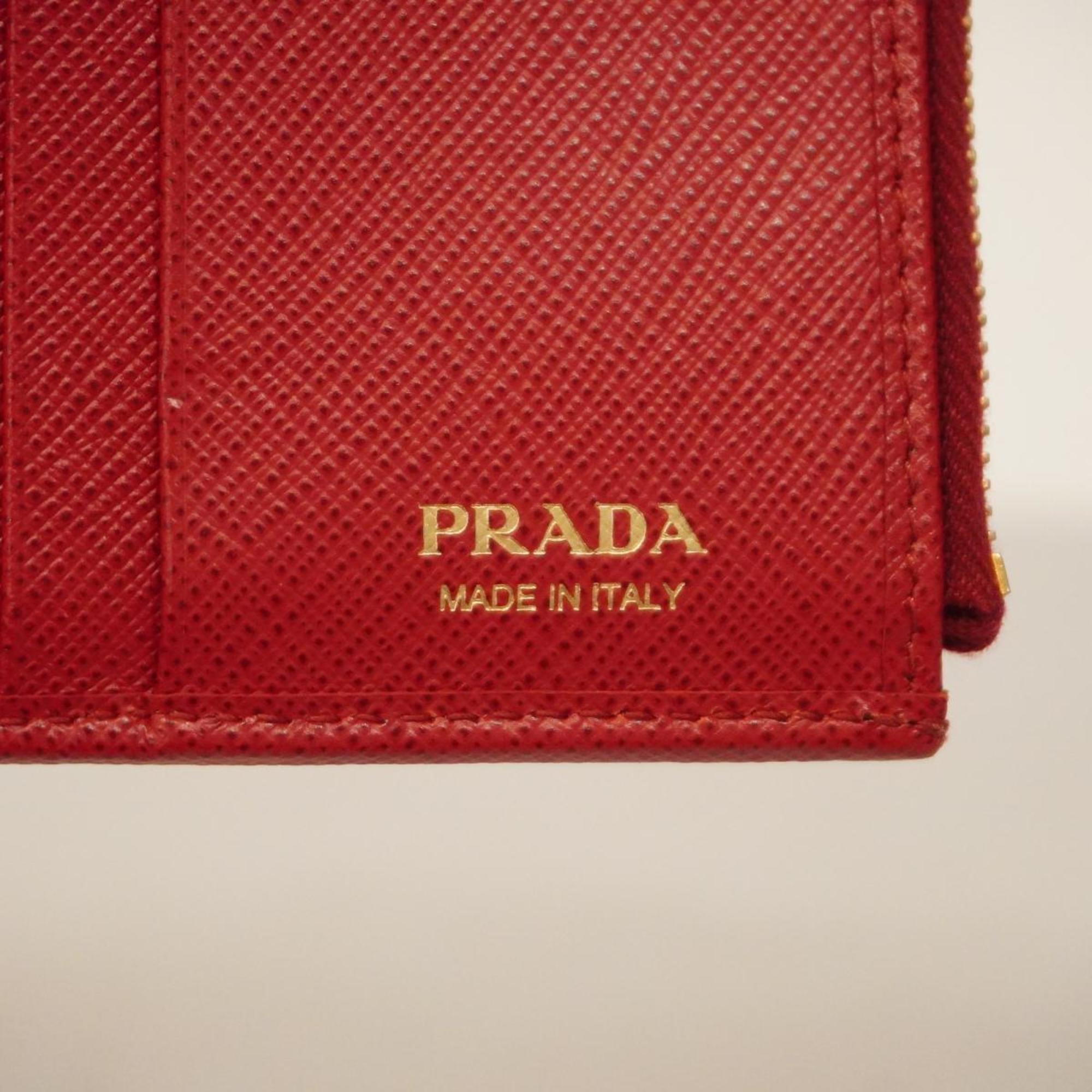 プラダ(Prada) プラダ 財布 サフィアーノ レザー レッド   レディース
