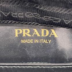 プラダ(Prada) プラダ ショルダーバッグ キャンバス ブラック ベージュ   レディース