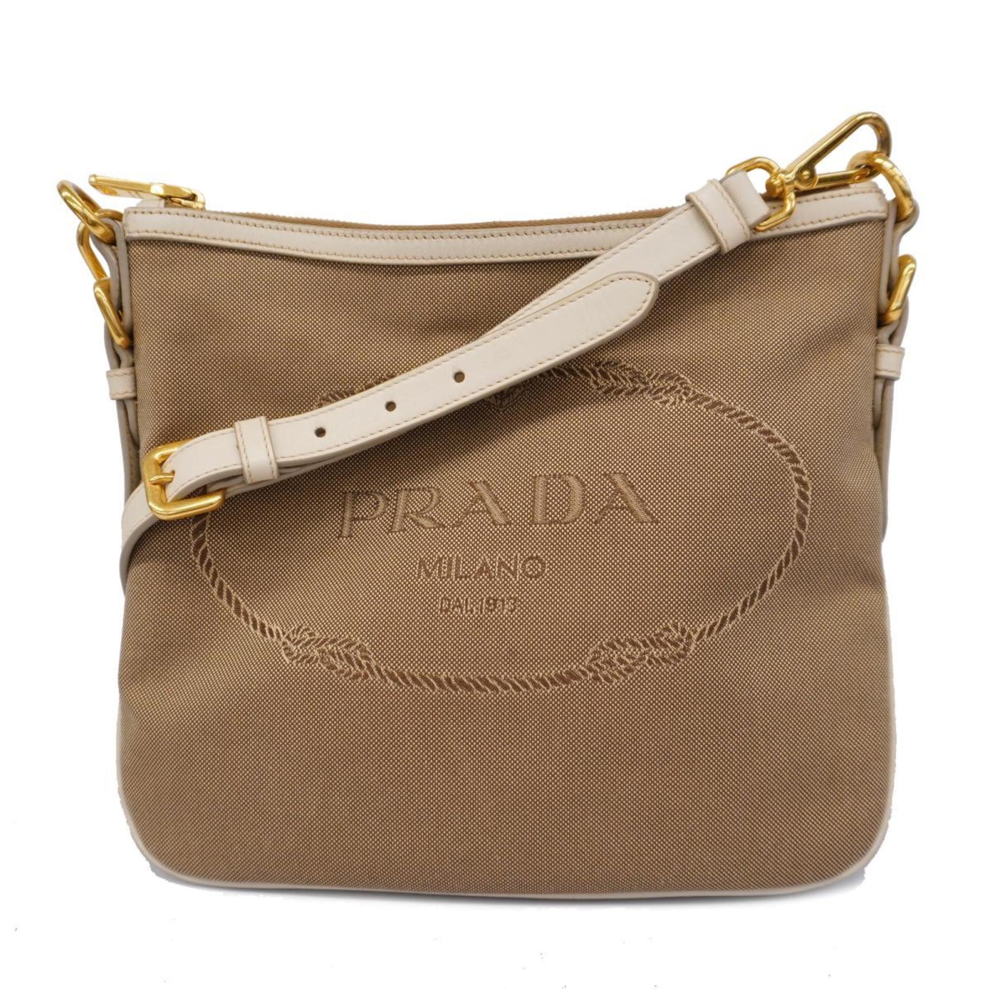 プラダ(Prada) プラダ ショルダーバッグ ナイロンキャンバス レザー ...