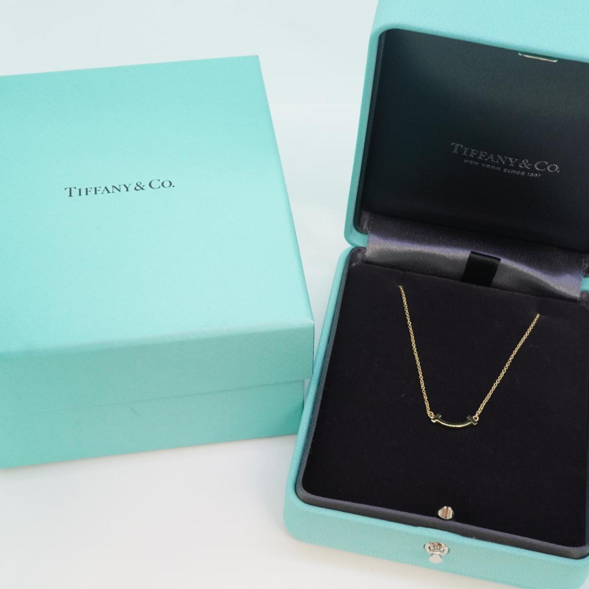 ティファニー(Tiffany) ティファニー ネックレス Tスマイル  K18YG イエローゴールド  レディース