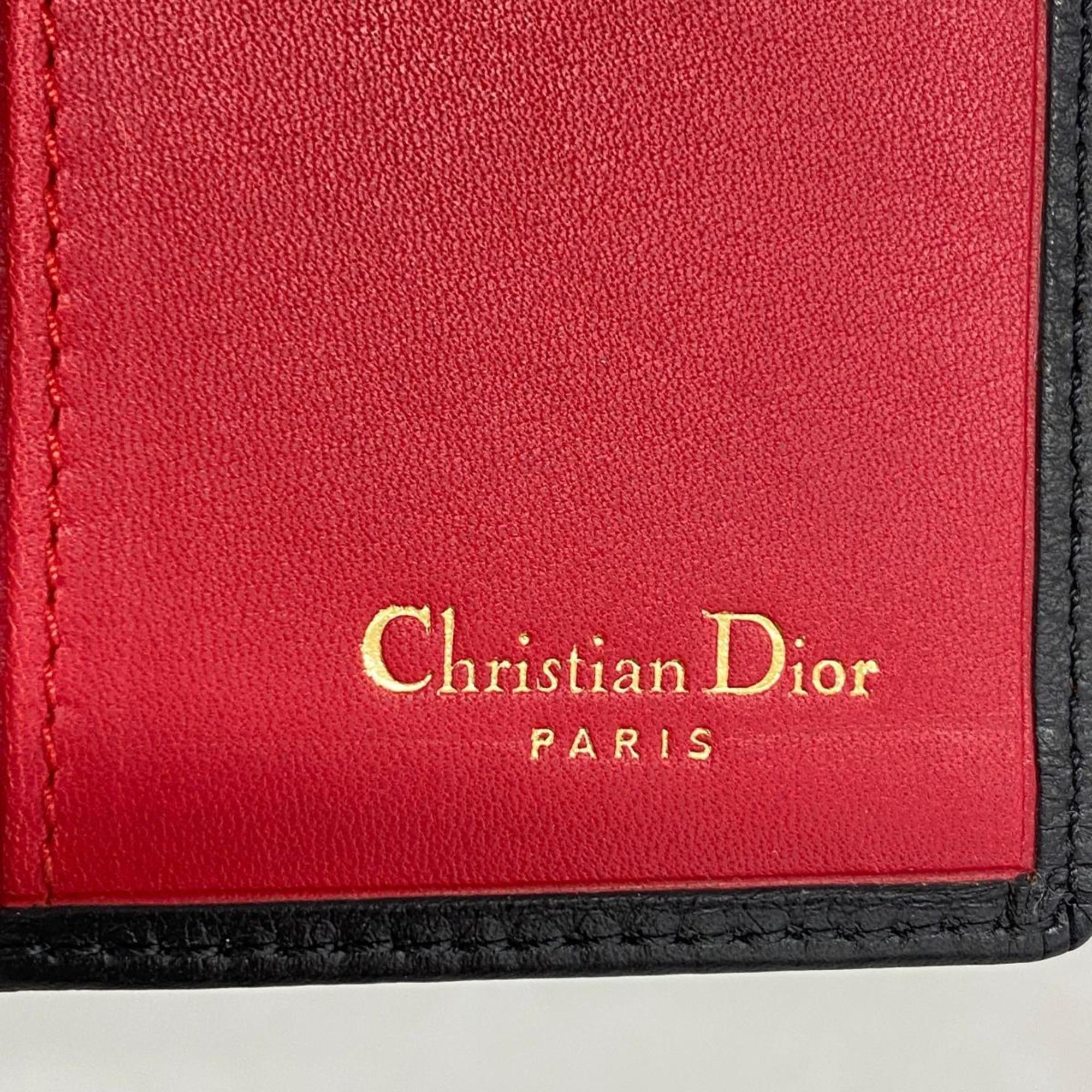 クリスチャン・ディオール(Christian Dior) クリスチャンディオール キーケース レザー ブラック   レディース