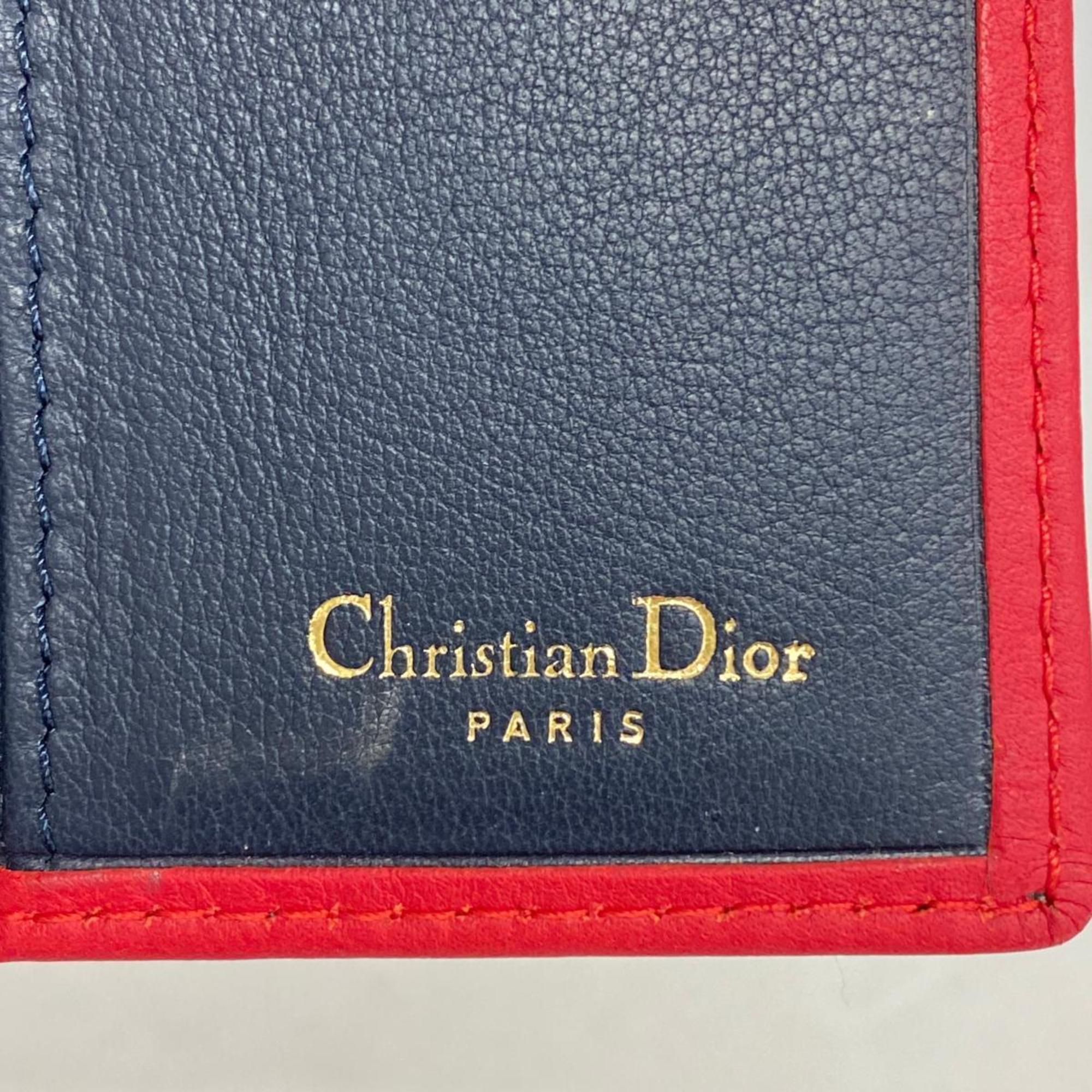 クリスチャン・ディオール(Christian Dior) クリスチャンディオール キーケース レザー レッド   レディース