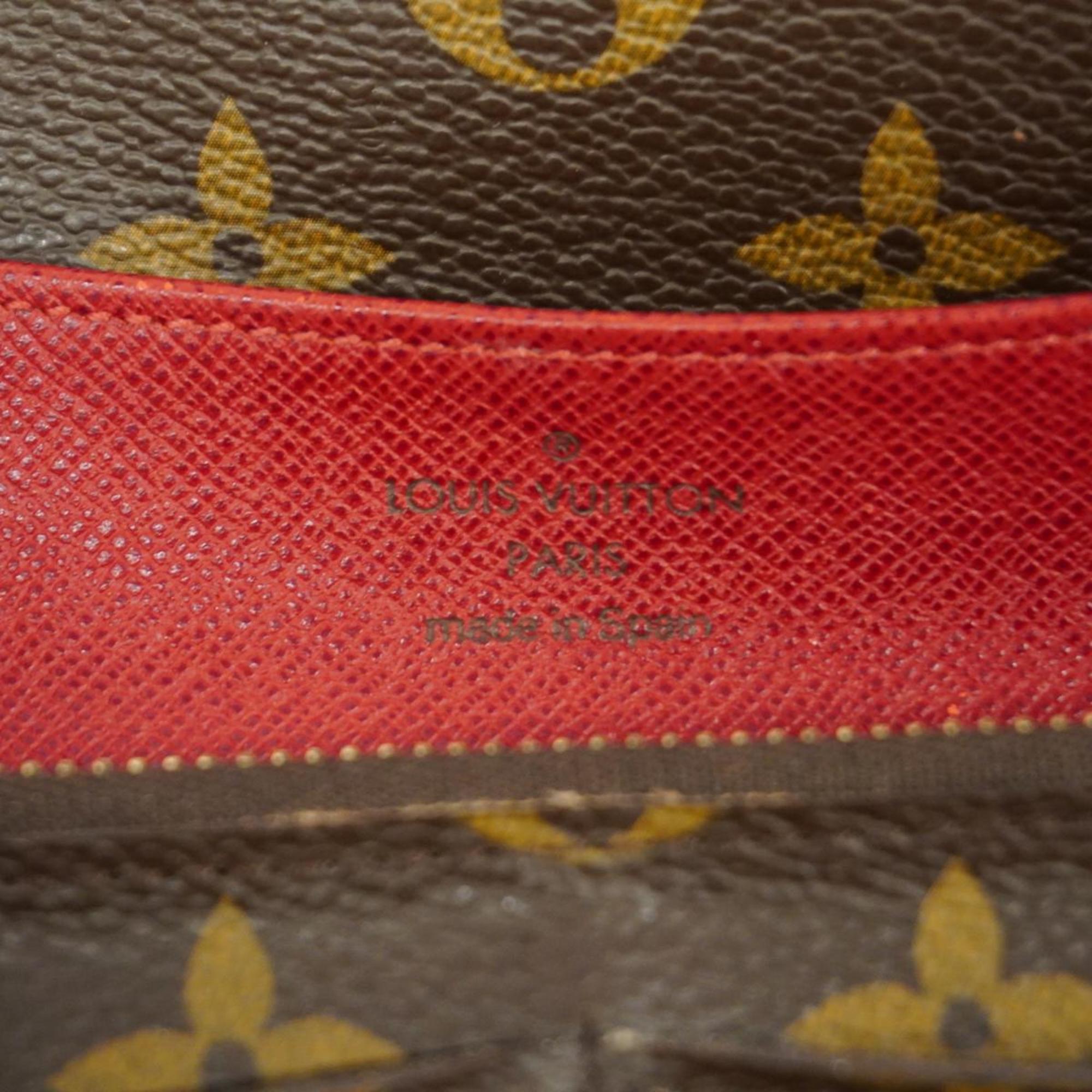 ルイ・ヴィトン(Louis Vuitton) ルイ・ヴィトン 長財布 モノグラム ポルトフォイユ エミリー M60136 ブラウン ルージュレディース