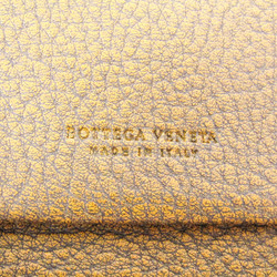 ボッテガ・ヴェネタ(Bottega Veneta) イントレチャート トラベルケース メンズ,レディース レザー 長財布（二つ折り） ブラック,ダークイエロー