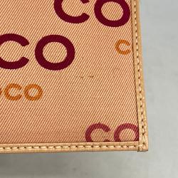 シャネル(Chanel) シャネル ポーチ ココ チェーンショルダー キャンバス サーモンピンク シャンパン  レディース