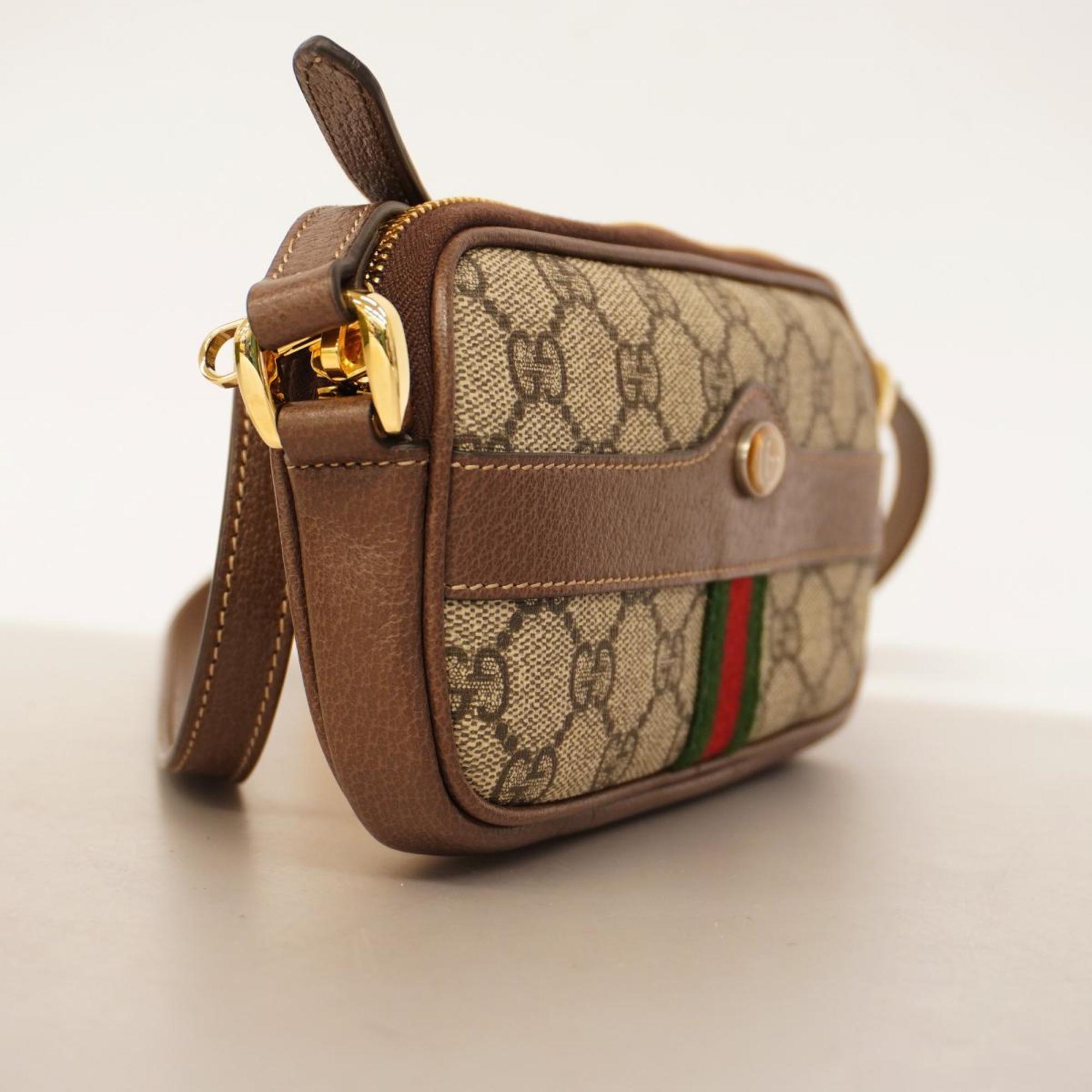 グッチ(Gucci) グッチ ショルダーバッグ GGスプリーム オフィディア 598664  レザー ブラウン   レディース