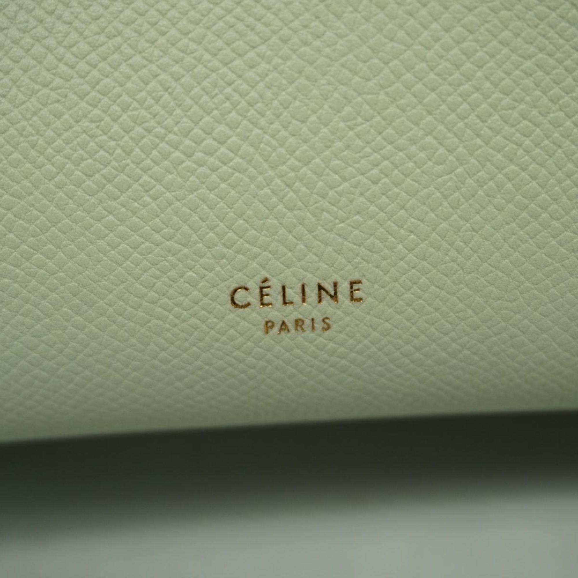 セリーヌ(Celine) セリーヌ ハンドバッグ マイクロ ベルトバッグ レザー ホワイトグリーン   レディース