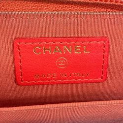 シャネル(Chanel) シャネル 財布・コインケース ラムスキン レッド シャンパン  レディース
