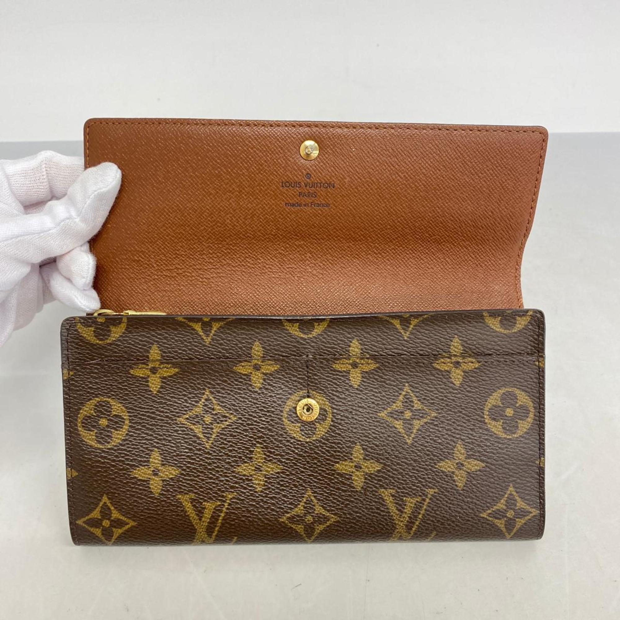 ルイ・ヴィトン(Louis Vuitton) ルイ・ヴィトン 長財布 モノグラム ポルトモネクレディ M61725 ブラウンメンズ レディース