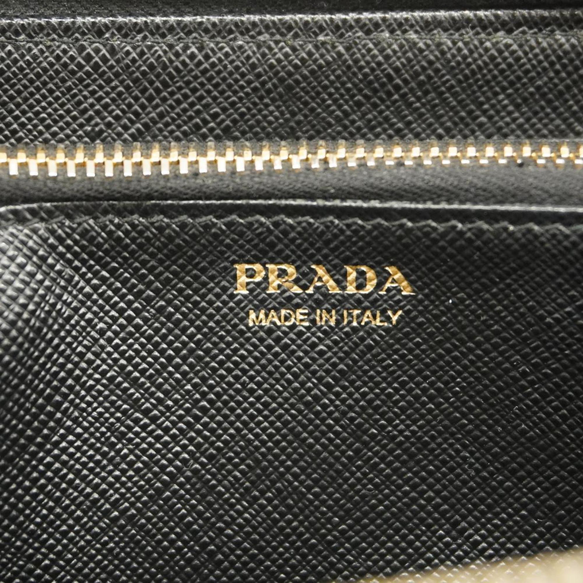 プラダ(Prada) プラダ 長財布 レザー ブラック   メンズ レディース