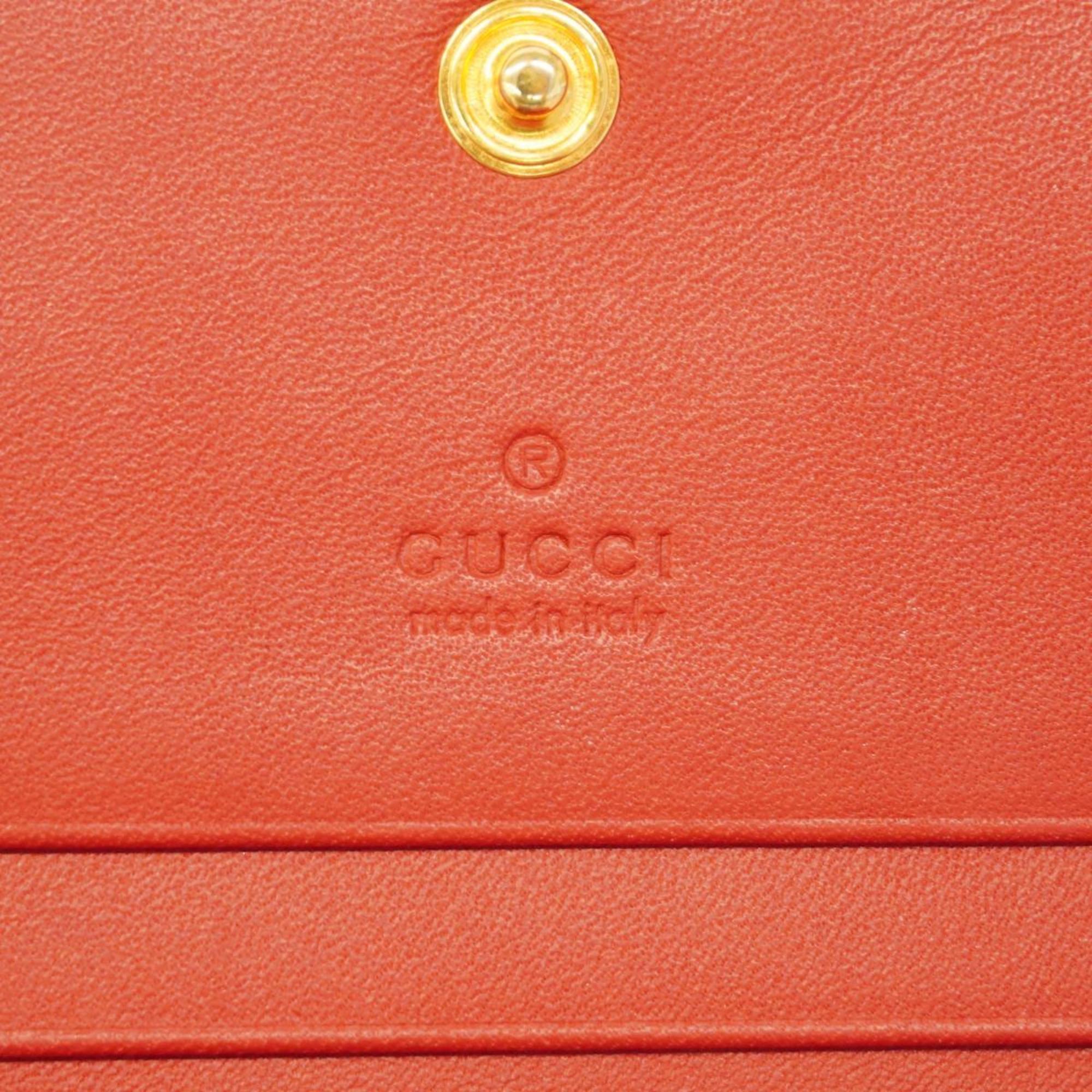 グッチ(Gucci) グッチ 財布 GGスプリーム 499380  レザー ブラウン レッド   レディース