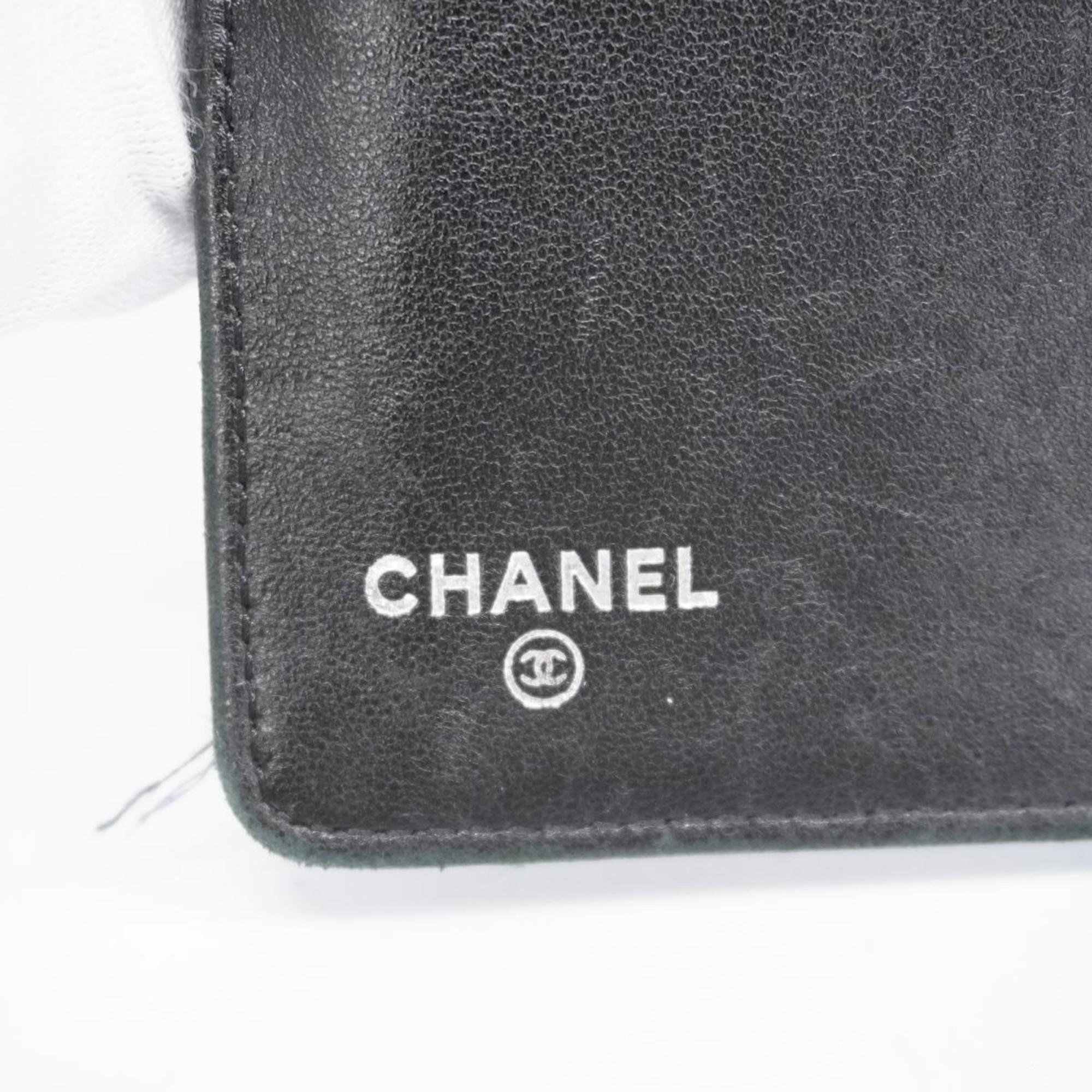 シャネル(Chanel) シャネル 長財布 マトラッセ レザー ブラック   レディース