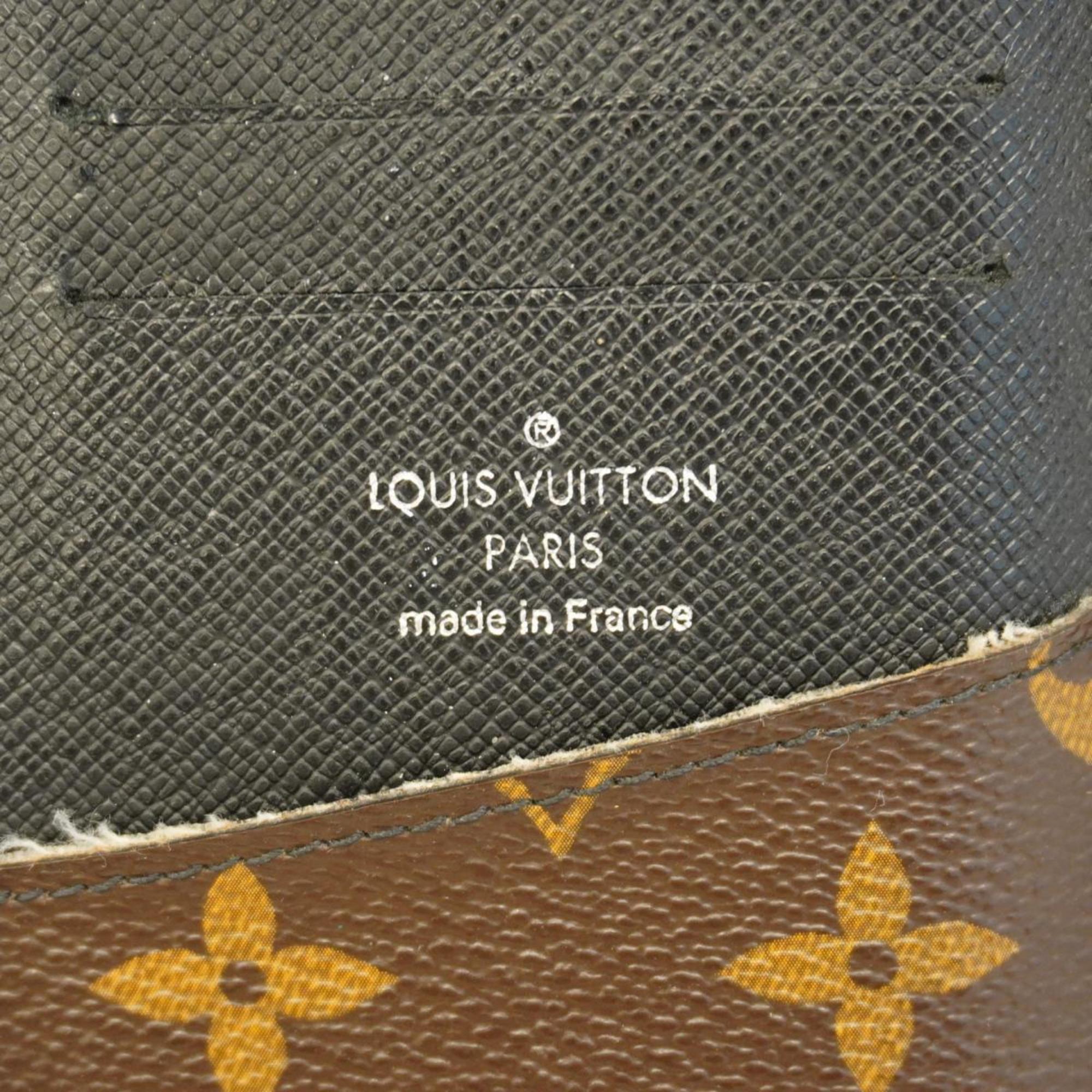 ルイ・ヴィトン(Louis Vuitton) ルイ・ヴィトン 長財布 モノグラム・マカサー ポルトフォイユタノン M93800 ブラウン  ブラックメンズ | eLADY Globazone