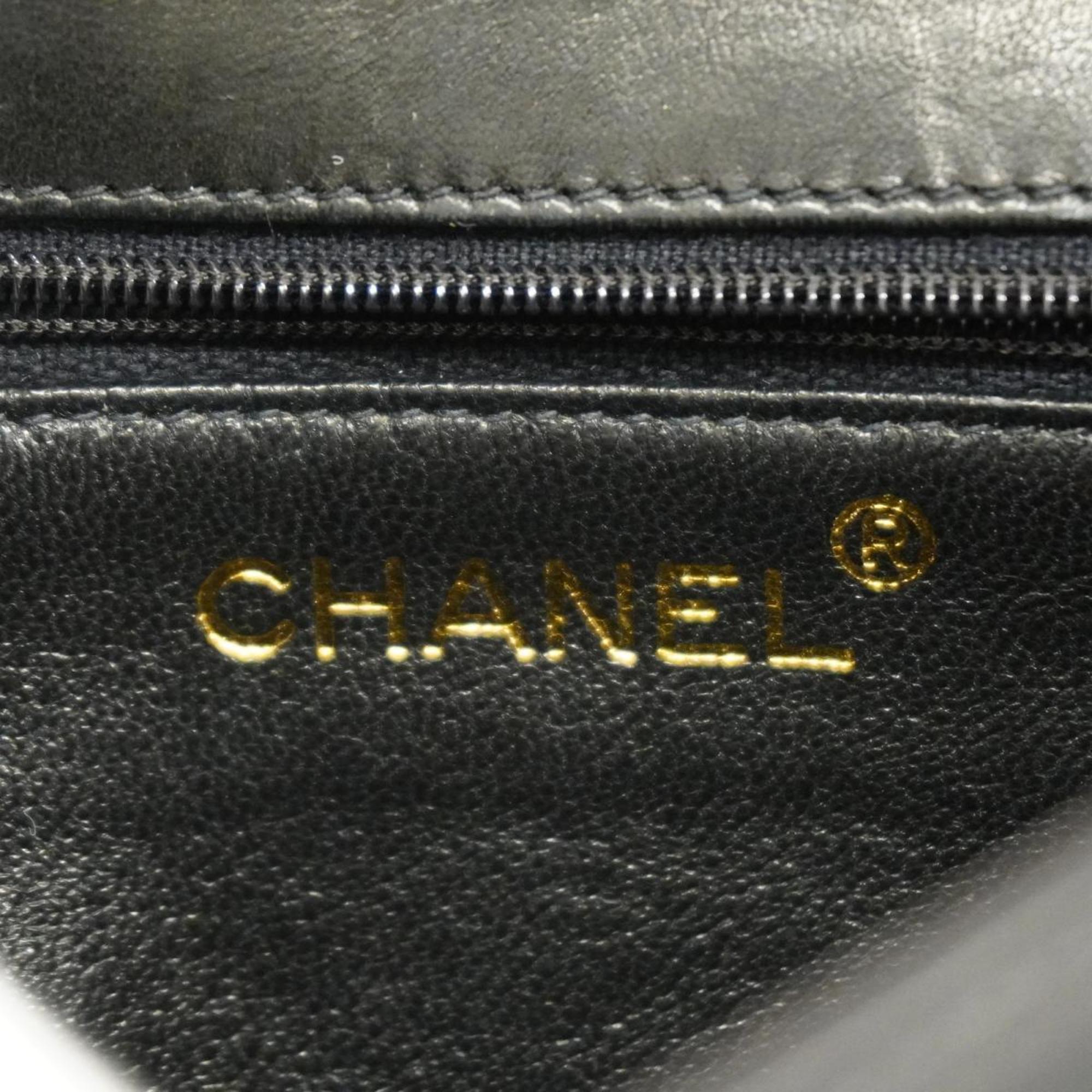 シャネル(Chanel) シャネル ショルダーバッグ チェーンショルダー ラムスキン ブラック   レディース