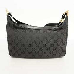 グッチ(Gucci) グッチ ショルダーバッグ GGキャンバス 019 0433 キャンバス ブラック シャンパン  レディース