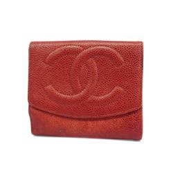 シャネル(Chanel) シャネル 財布 キャビアスキン レッド   レディース