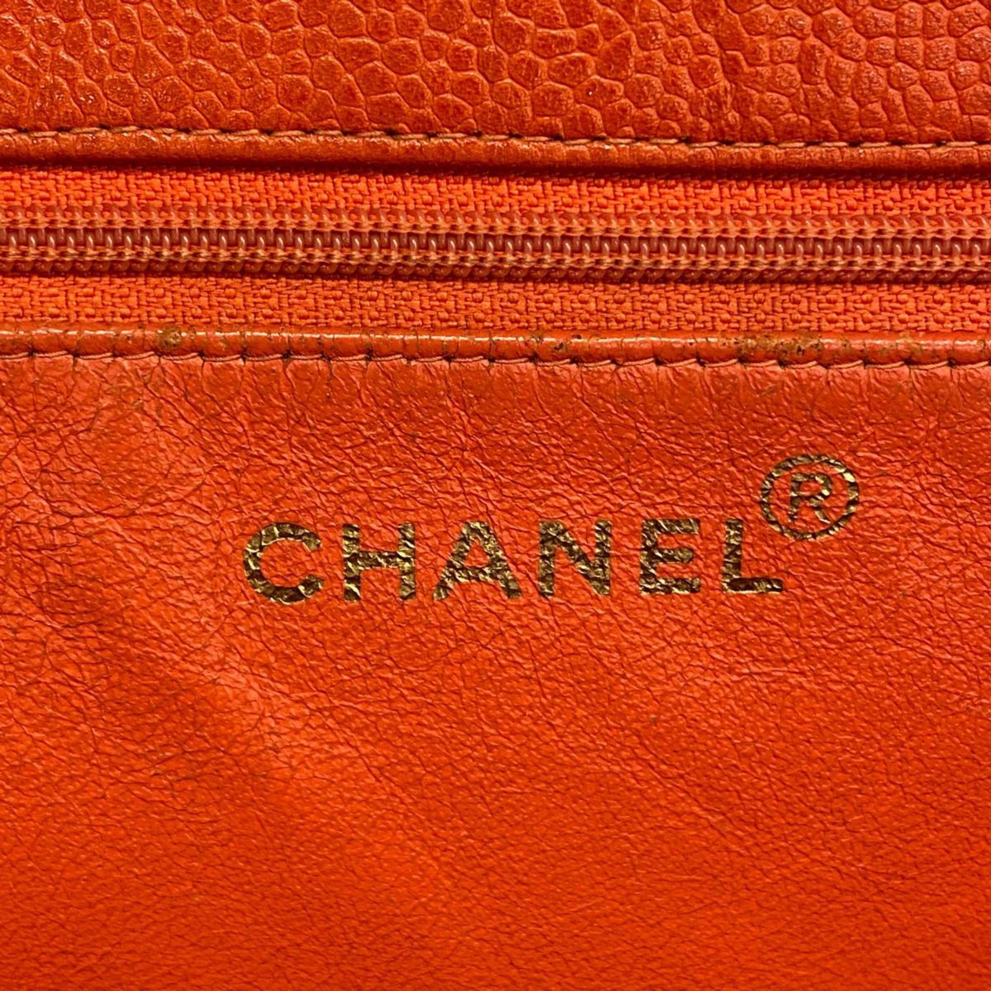 シャネル(Chanel) シャネル ショルダーバッグ キャビアスキン オレンジ   レディース