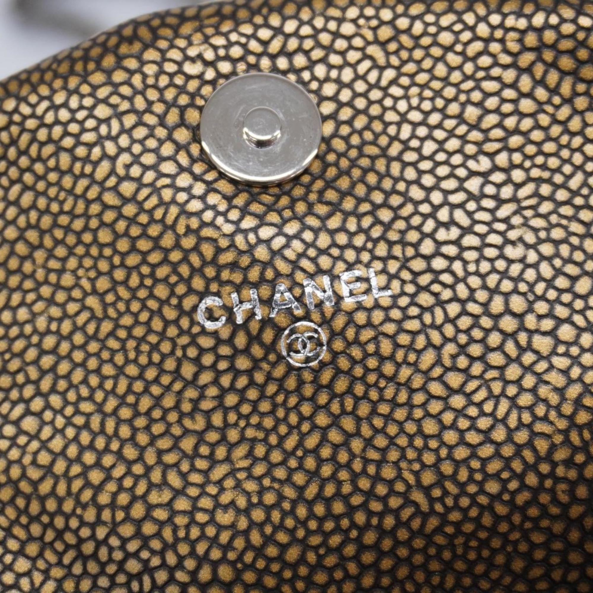 シャネル(Chanel) シャネル ショルダーバッグ チェーンショルダー キャビアスキン ゴールド   レディース