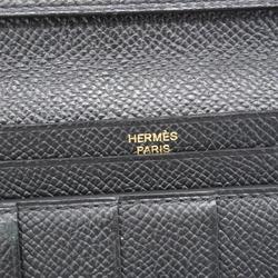 エルメス(Hermes) エルメス 長財布 ベアンスフレ A刻印 ヴォーエプソン ブラック   メンズ レディース
