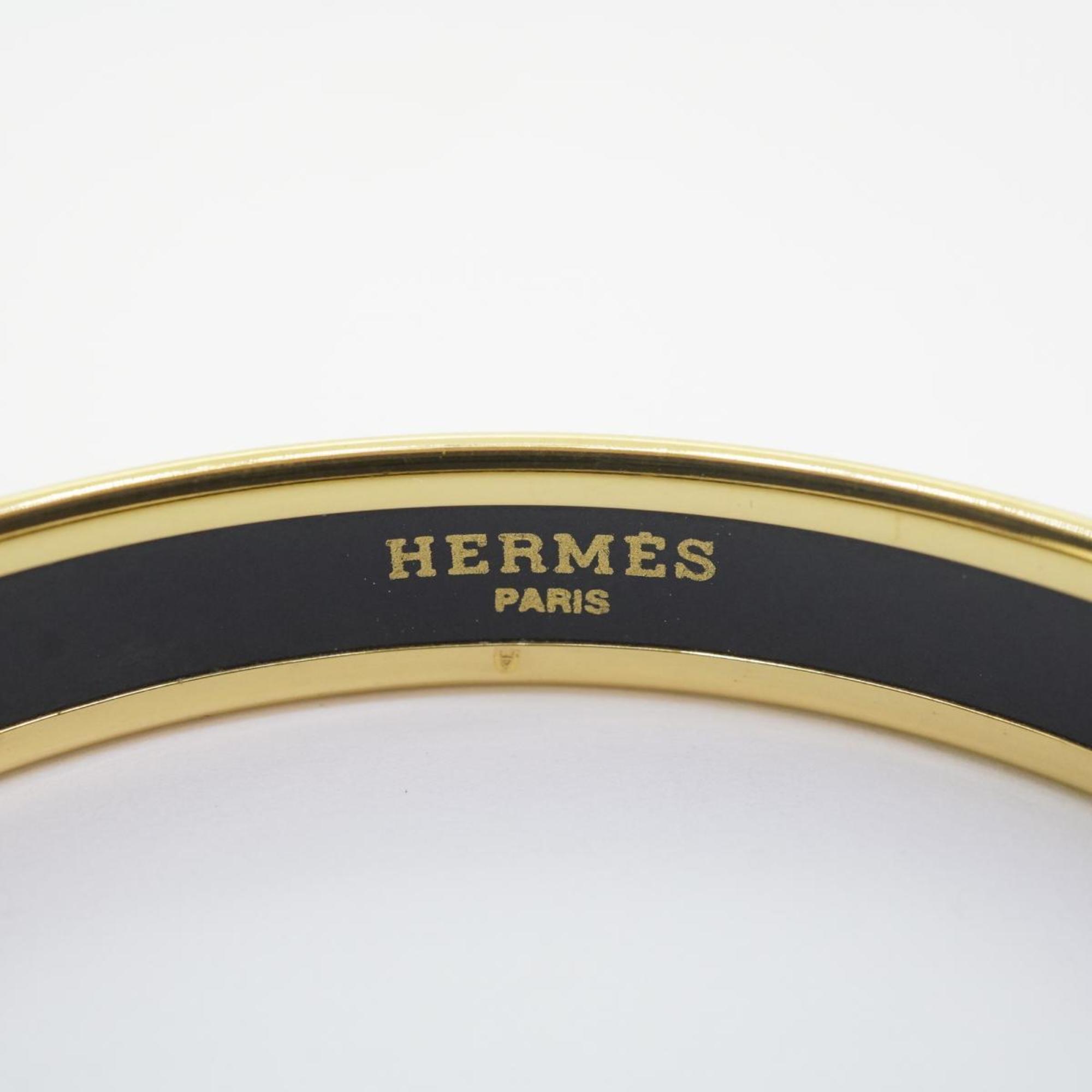エルメス(Hermes) エルメス バングル エマイユPM GPメッキ 七宝焼き ゴールド レッド  レディース