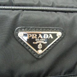 プラダ(Prada) レディース,メンズ レザー,ナイロン ハンドバッグ ブラック