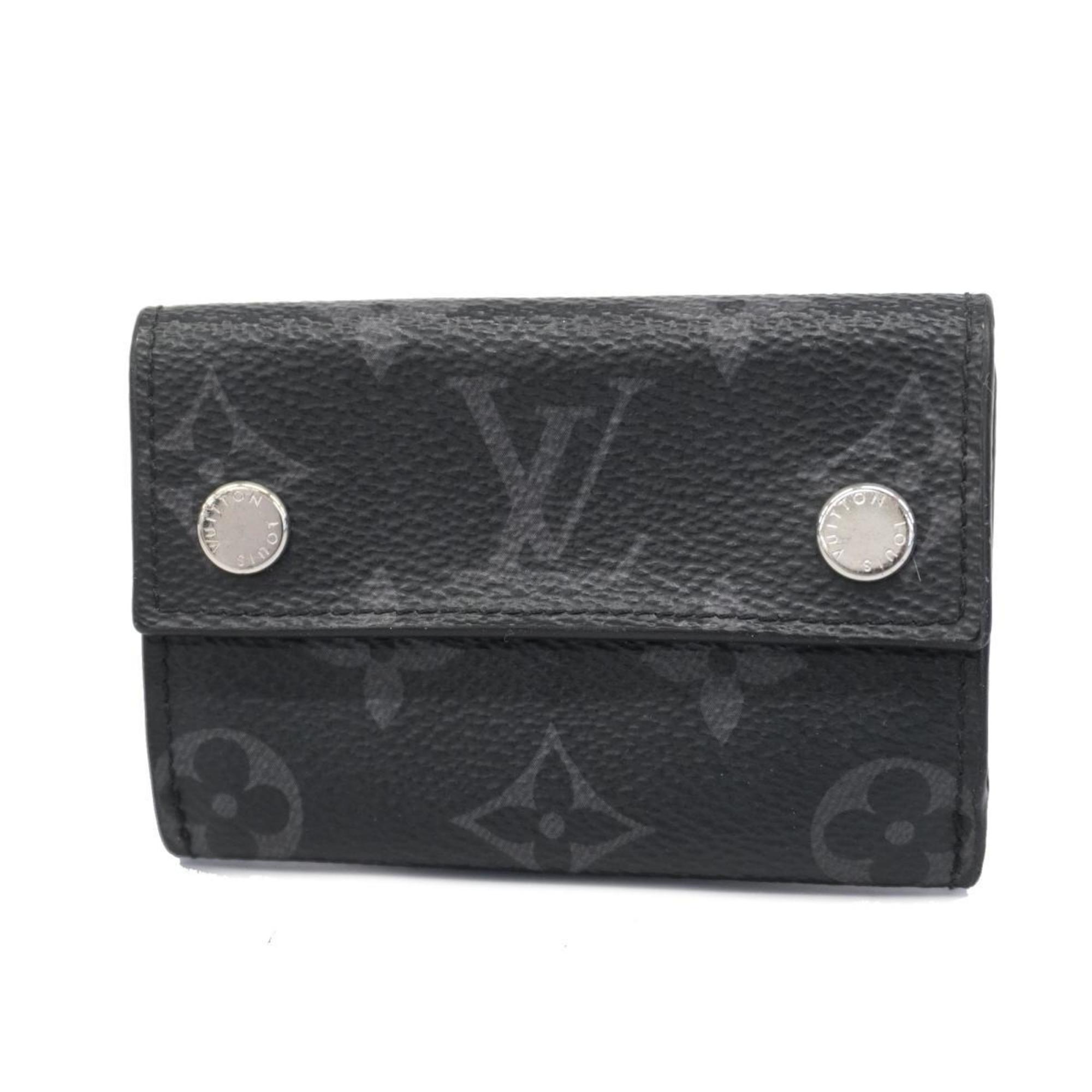 ルイ・ヴィトン(Louis Vuitton) ルイ・ヴィトン 三つ折り財布 モノグラム・エクリプス ディスカバリーコンパクトウォレット M67630 ブラック グレーメンズ