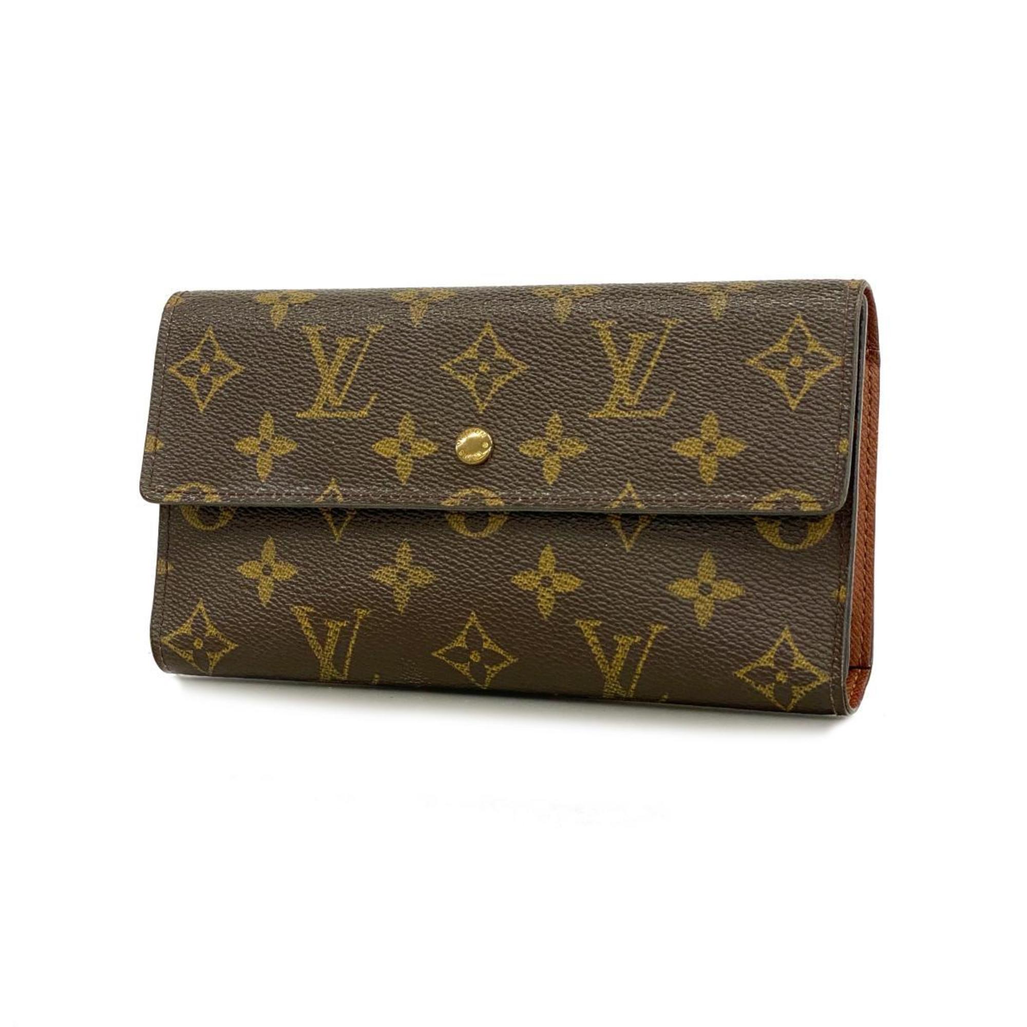 ルイ・ヴィトン(Louis Vuitton) ルイ・ヴィトン 三つ折り長財布 モノグラム ポルトトレゾール インターナショナル M61215 ブラウンメンズ レディース