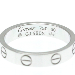 カルティエ(Cartier) ラブ ミニラブリング K18ホワイトゴールド(K18WG) ファッション 無し バンドリング シルバー