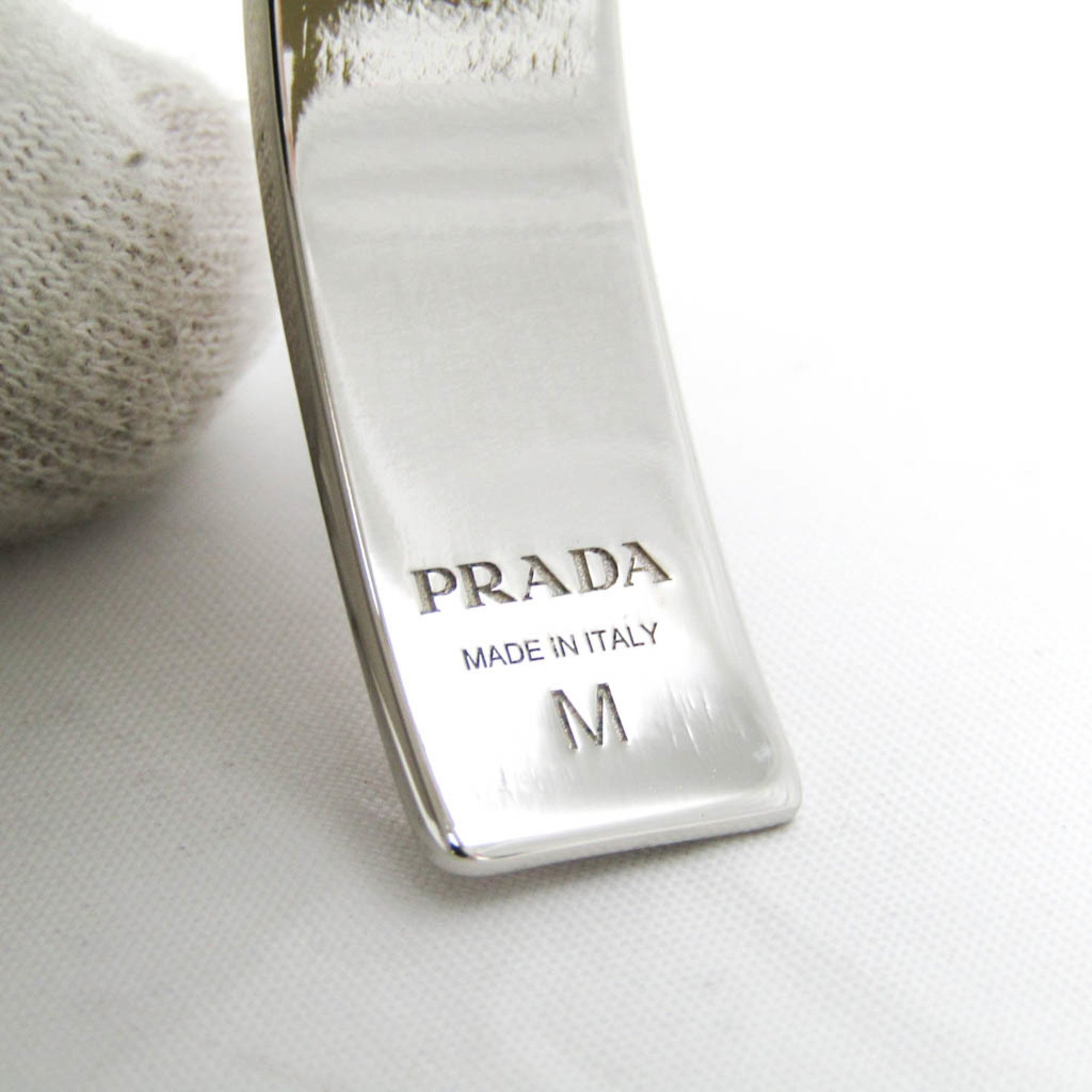 プラダ(Prada) 1IB375 レザー,メタル バングル ライトピンク,シルバー