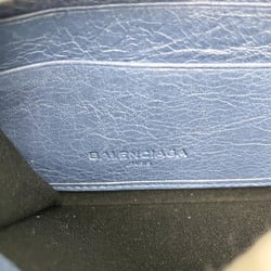 バレンシアガ(Balenciaga) コンチネンタルジップ 253036 レディース,メンズ  カーフスキン 長財布（二つ折り） ネイビー