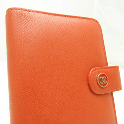 シャネル(Chanel) A6 手帳 オレンジ ココボタン A23850