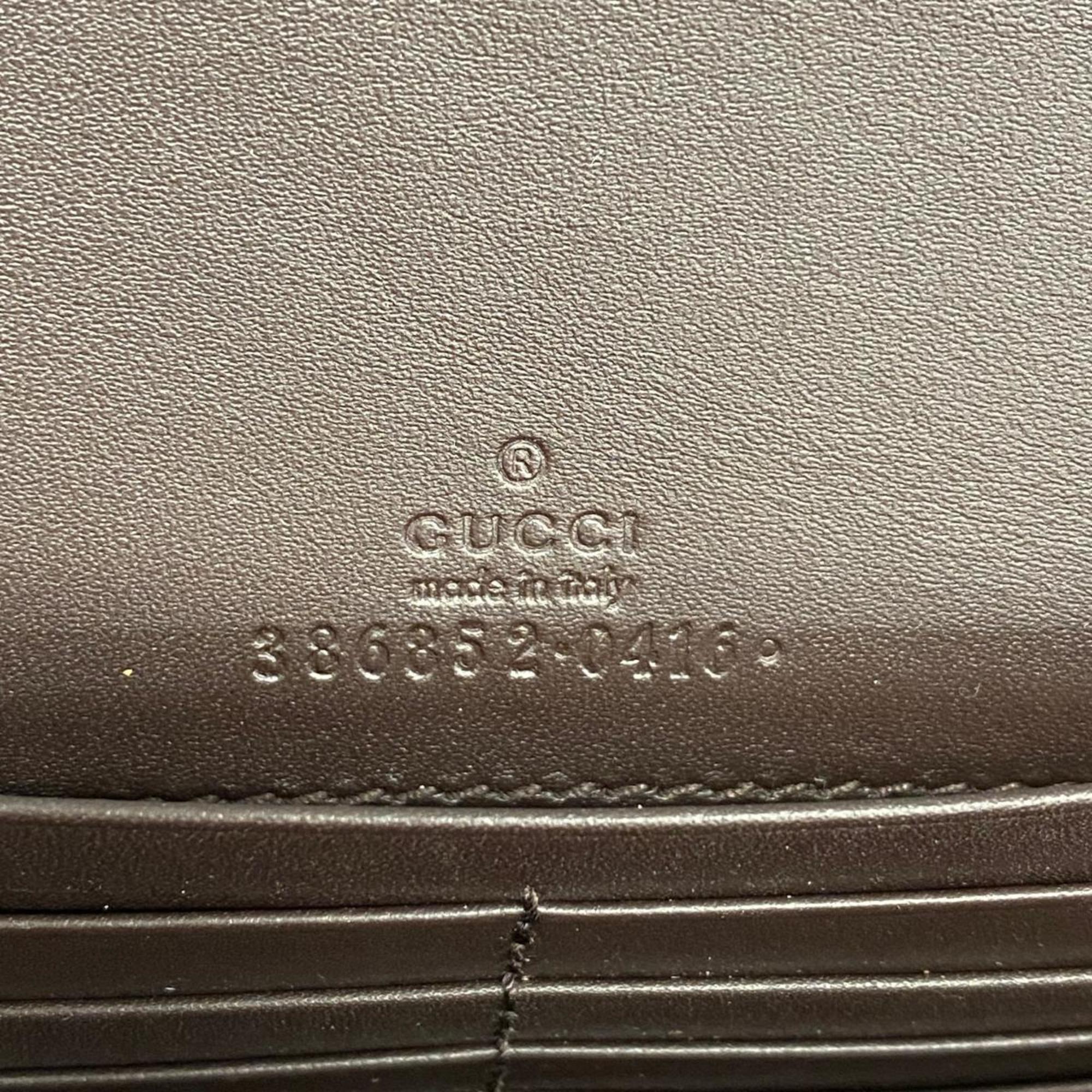 グッチ(Gucci) グッチ クラッチバッグ GGスプリーム 386852  レザー ブラウン シャンパン  メンズ
