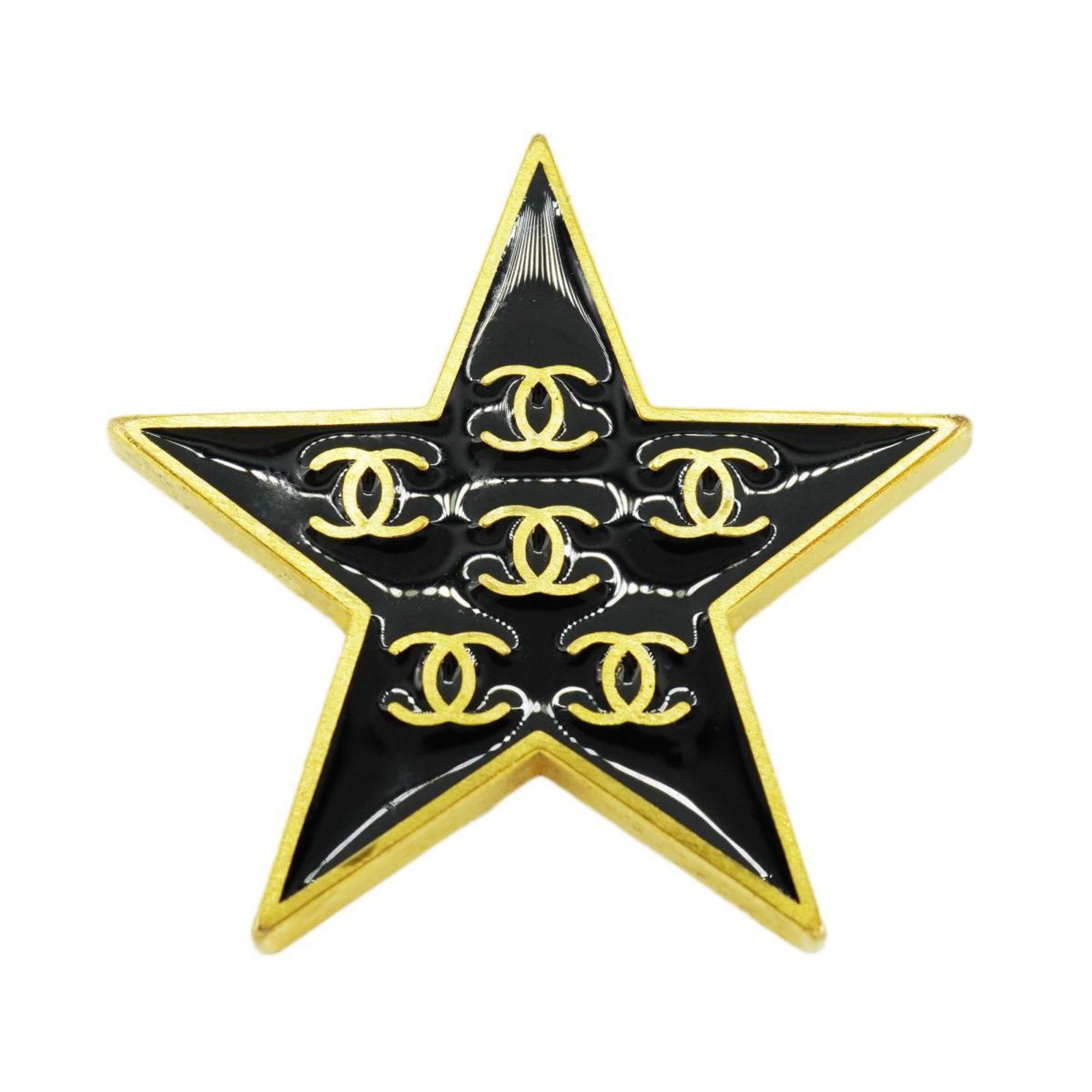 シャネル(Chanel) シャネル ブローチ ココマーク 星型 スター GPメッキ ゴールド ブラック 01P レディース | eLADY  Globazone