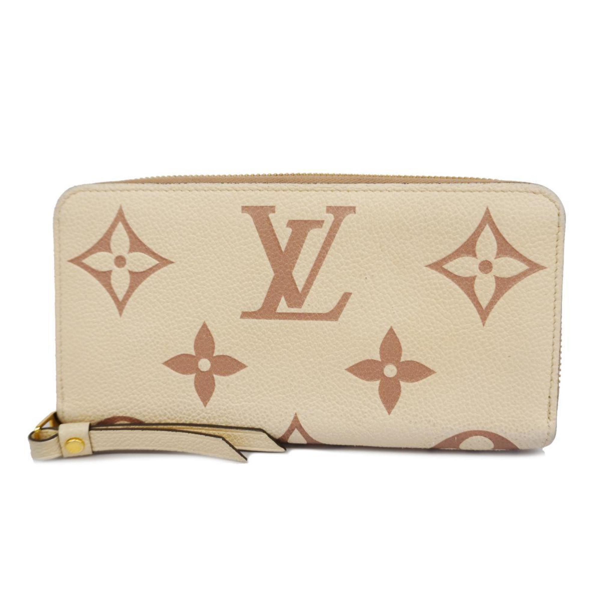 ルイ・ヴィトン(LOUIS VUITTON) ルイ・ヴィトン 長財布 モノグラム・アンプラント バイカラー ジッピーウォレット M80116 クレーム ボイスデローズレディース