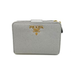 プラダ(Prada) サフィアーノ 1ML018 レディース Saffiano Metal 中財布（二つ折り） ブルー,グレー