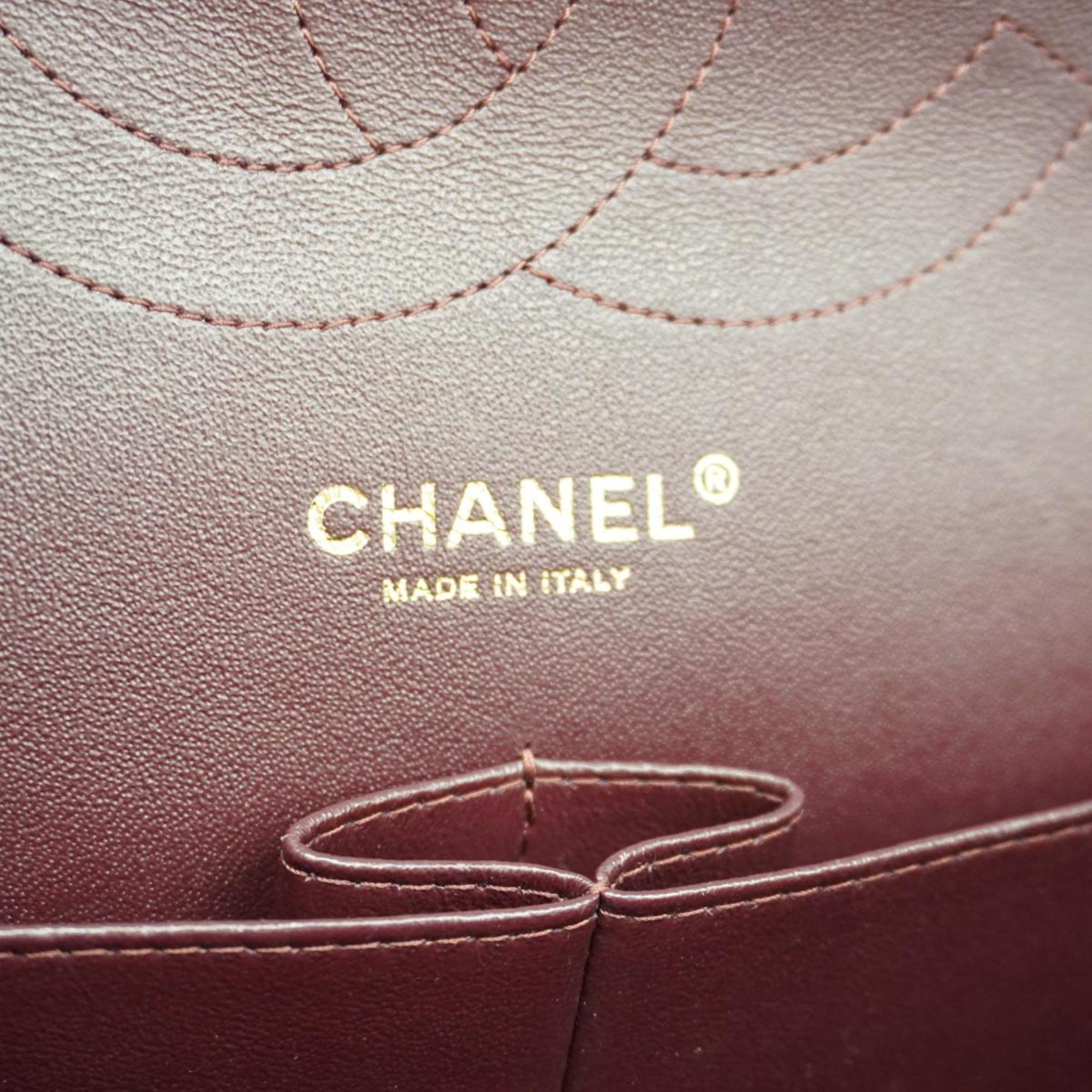 シャネル(Chanel) シャネル ショルダーバッグ デカマトラッセ Wフラップ Wチェーン キャビアスキン ブラック   レディース