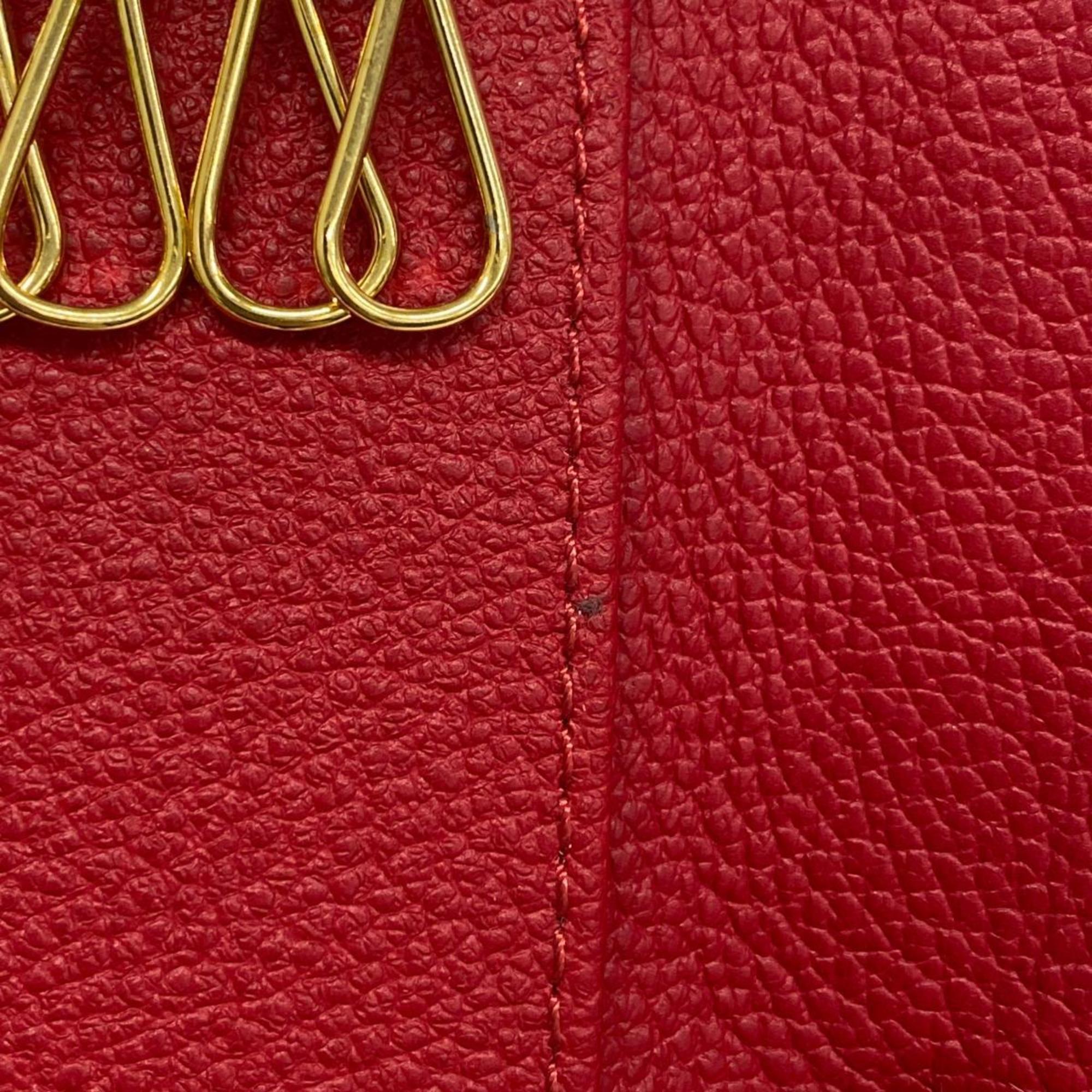 ルイ・ヴィトン(Louis Vuitton) ルイ・ヴィトン キーケース モノグラム・アンプラント ミュルティクレ6 M63708 スカーレットメンズ レディース