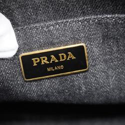 プラダ(Prada) プラダ ハンドバッグ カナパ デニム ブラック   レディース